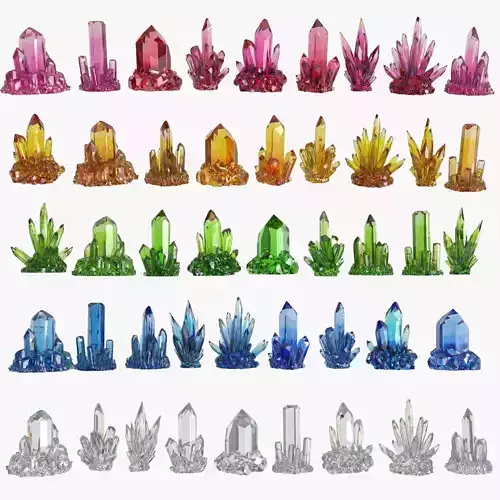 Crystal Color Big Collection 3D model