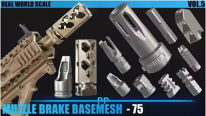 75 Muzzle brake basemesh