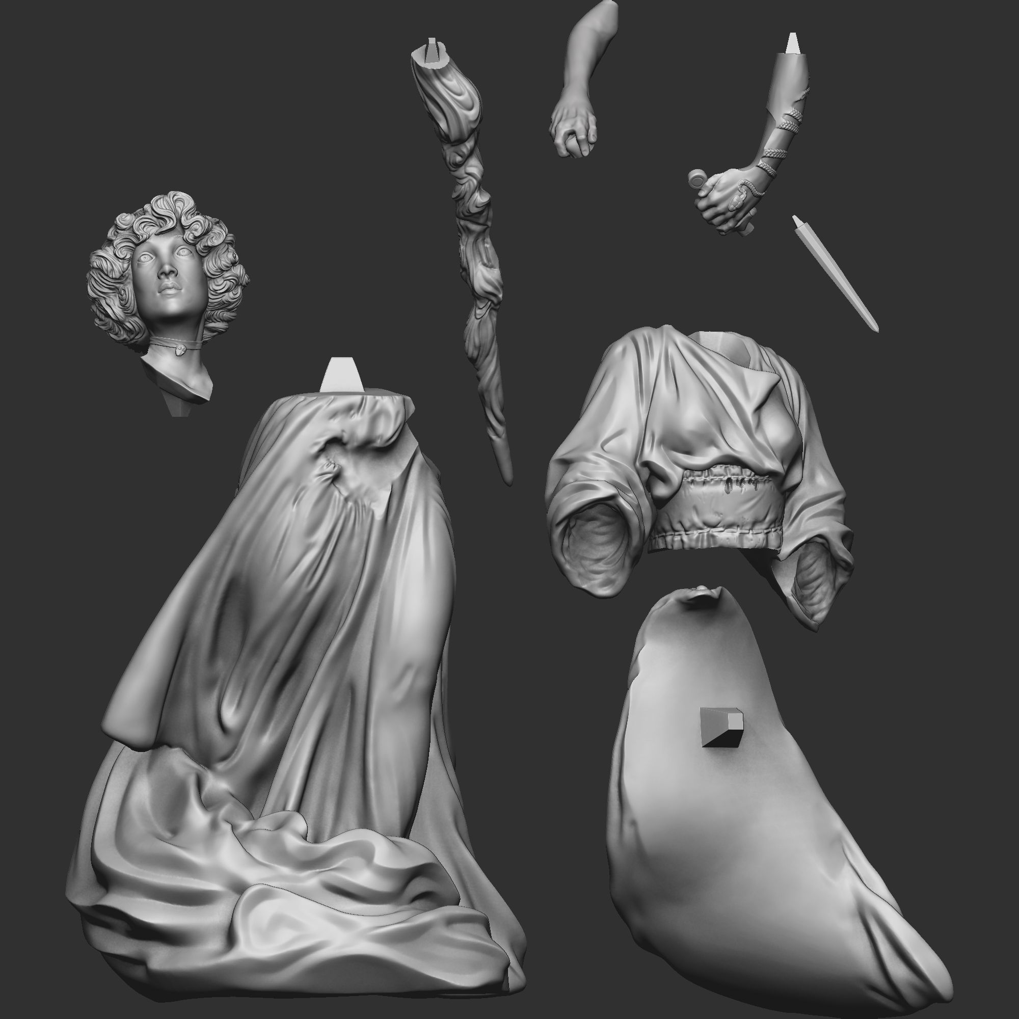 Lirien - The witch 3D print model_1