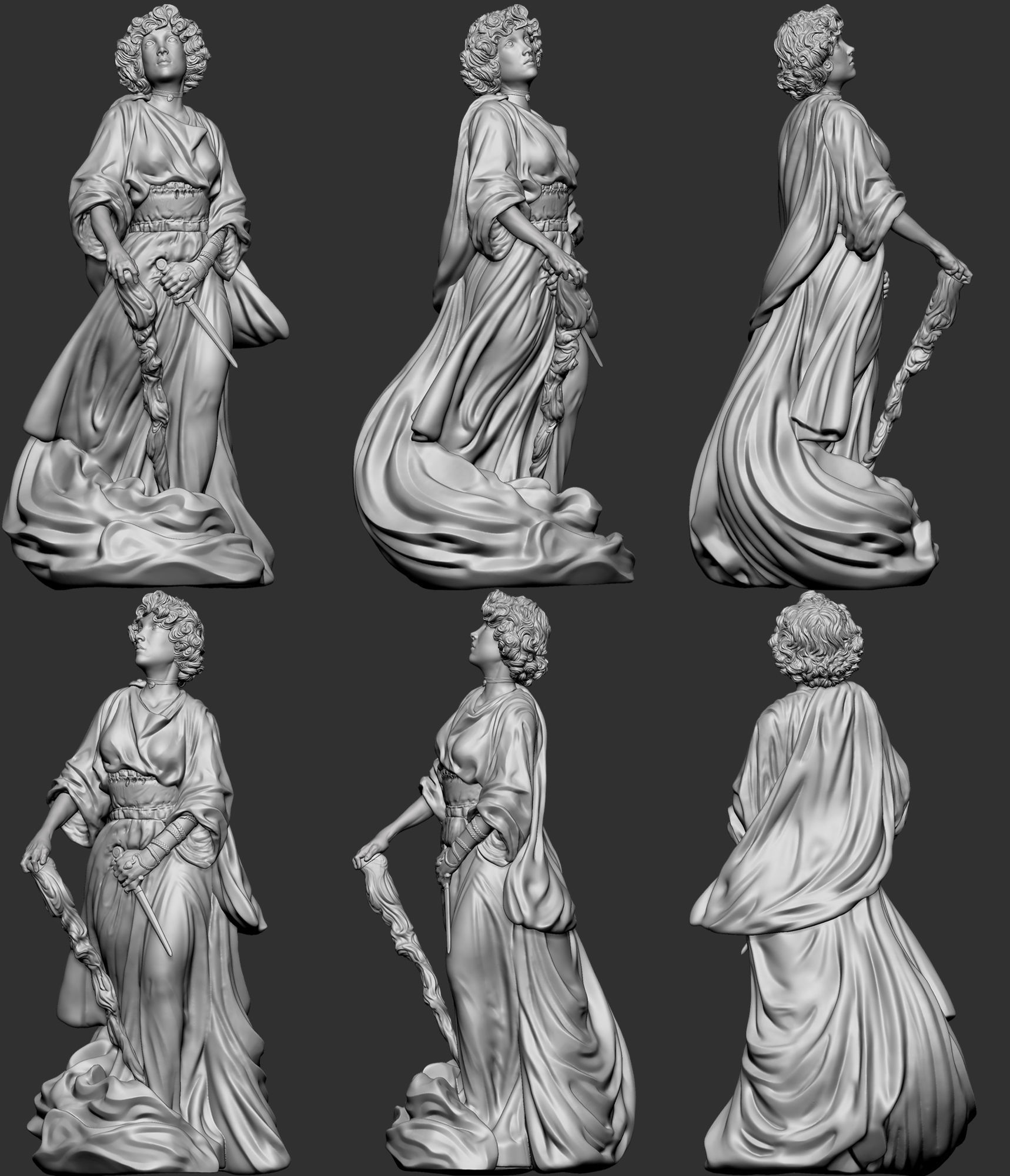 Lirien - The witch 3D print model_2