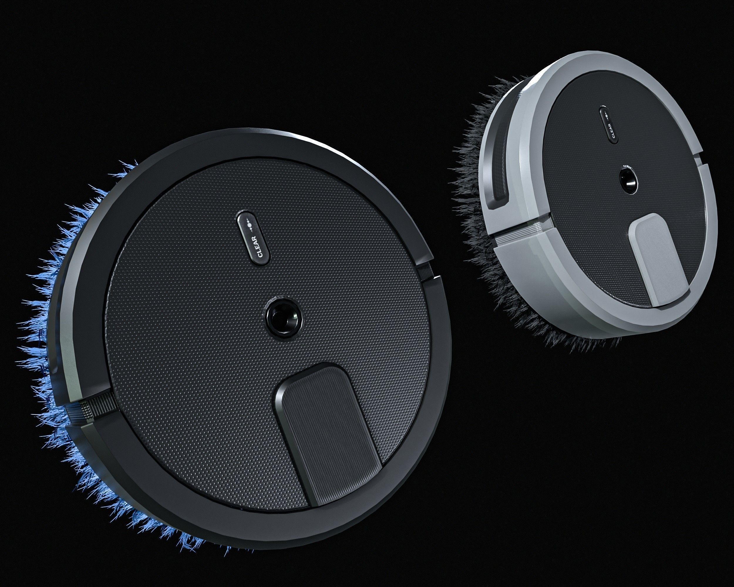 floor Cleaning Robot   Low-poly 3D model_12