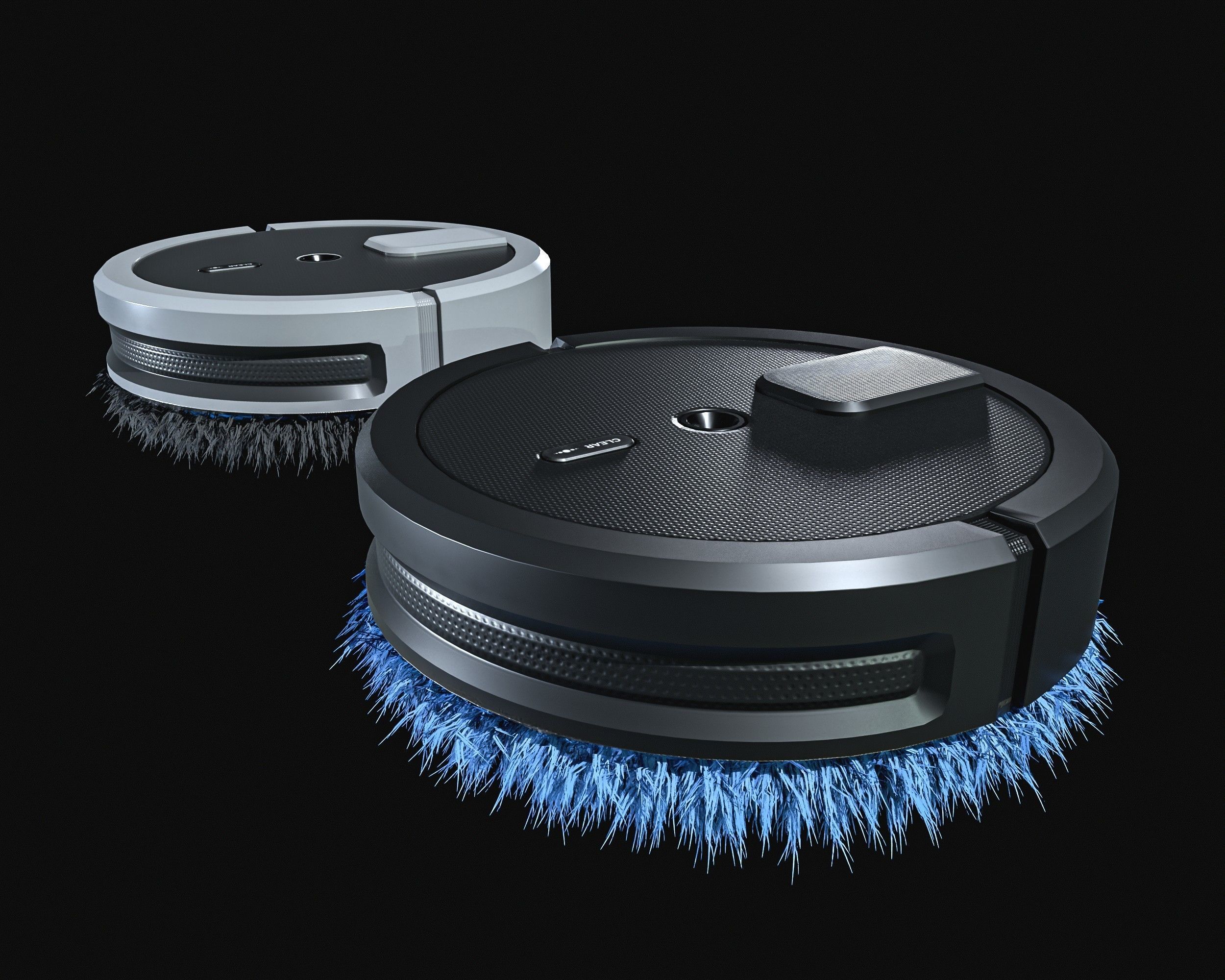 floor Cleaning Robot   Low-poly 3D model_14