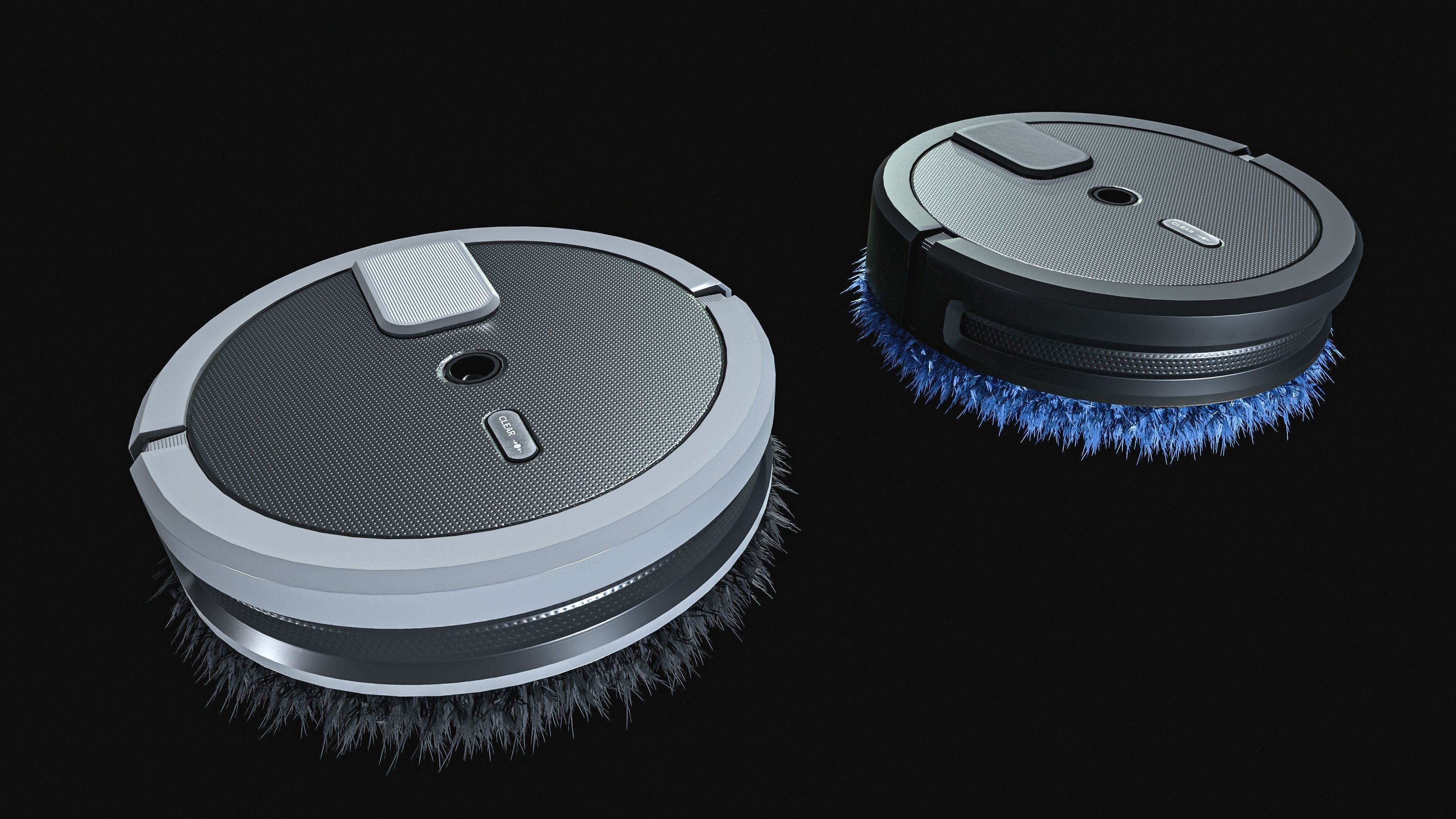 floor Cleaning Robot   Low-poly 3D model_6