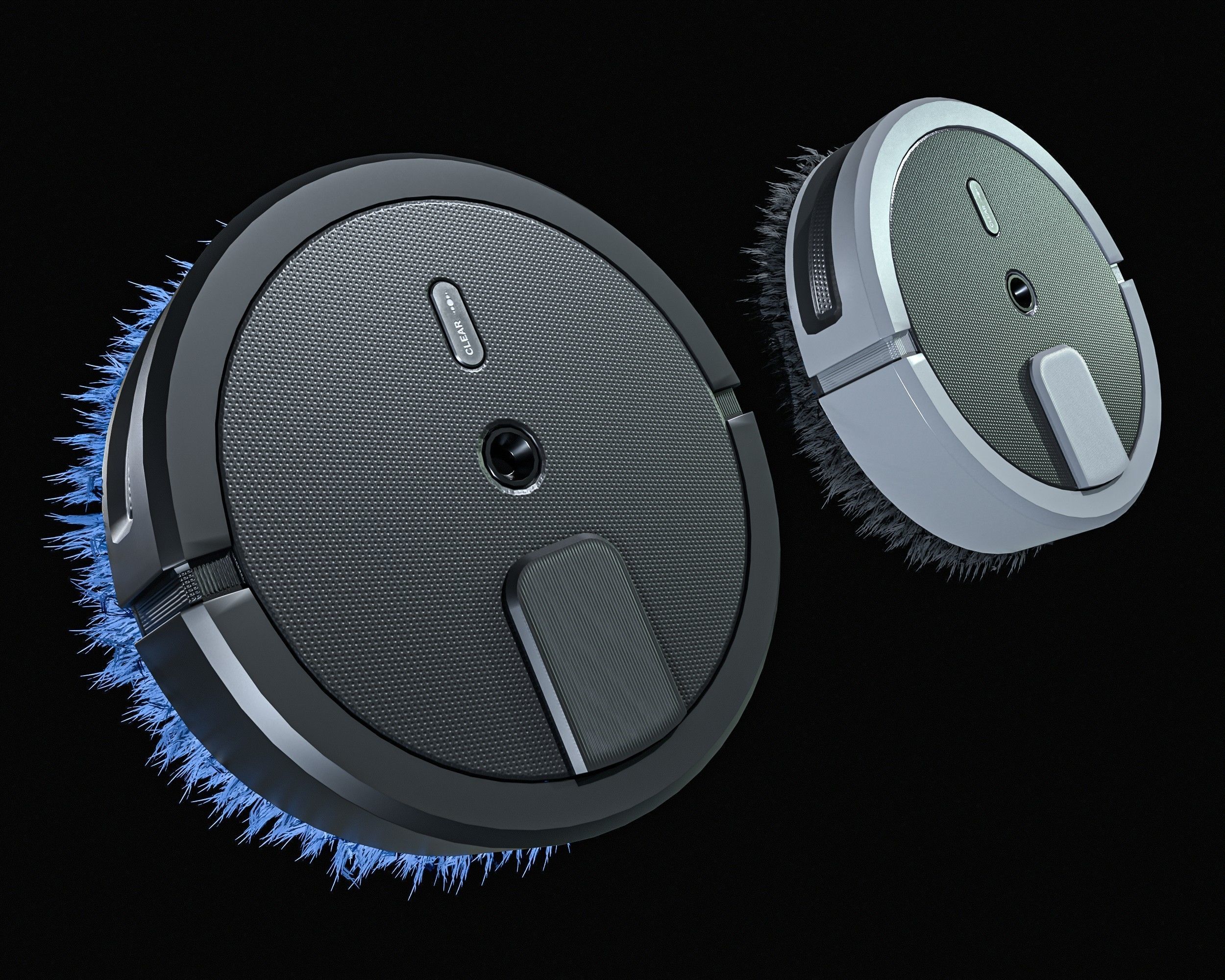 floor Cleaning Robot   Low-poly 3D model_8