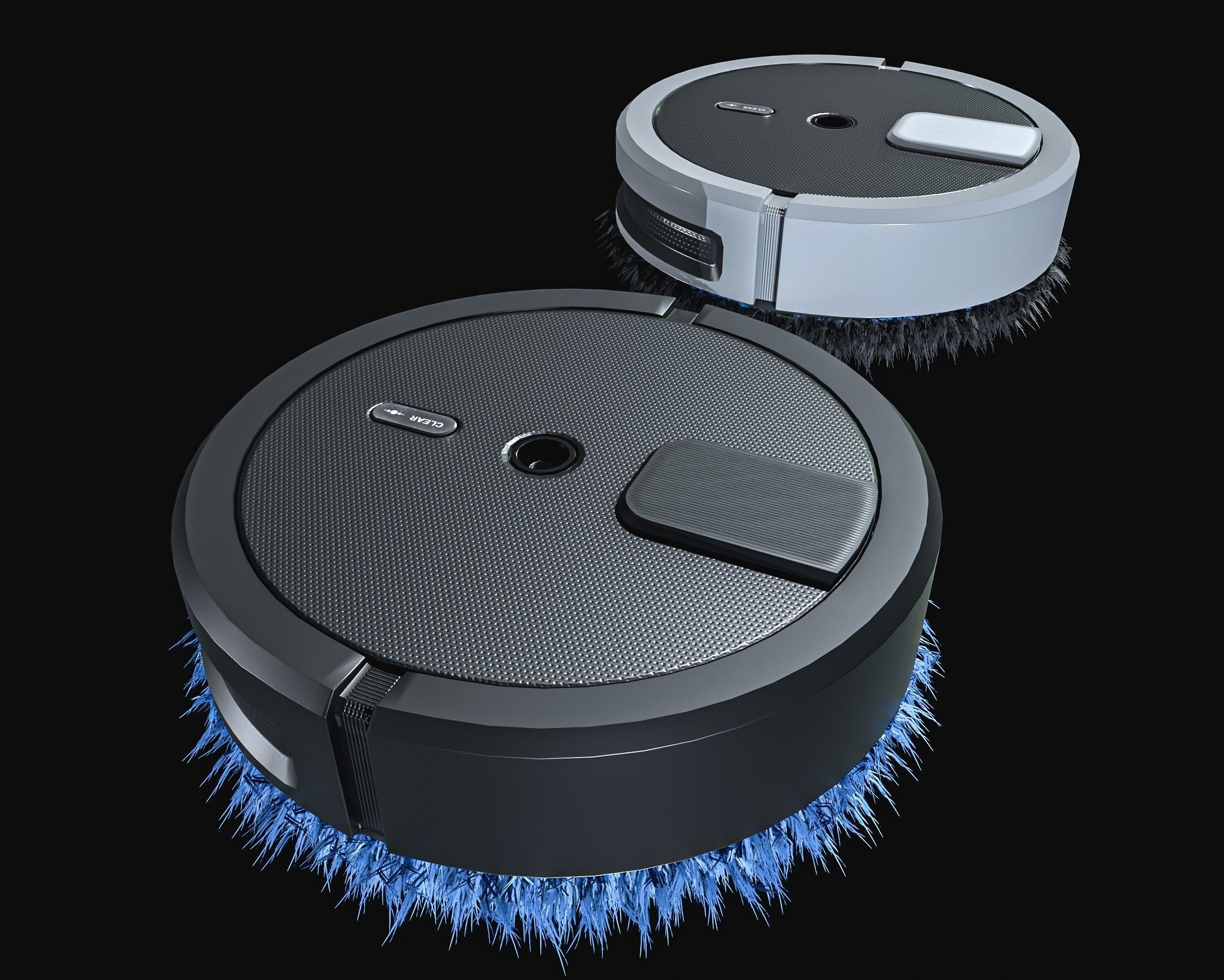 floor Cleaning Robot   Low-poly 3D model_2