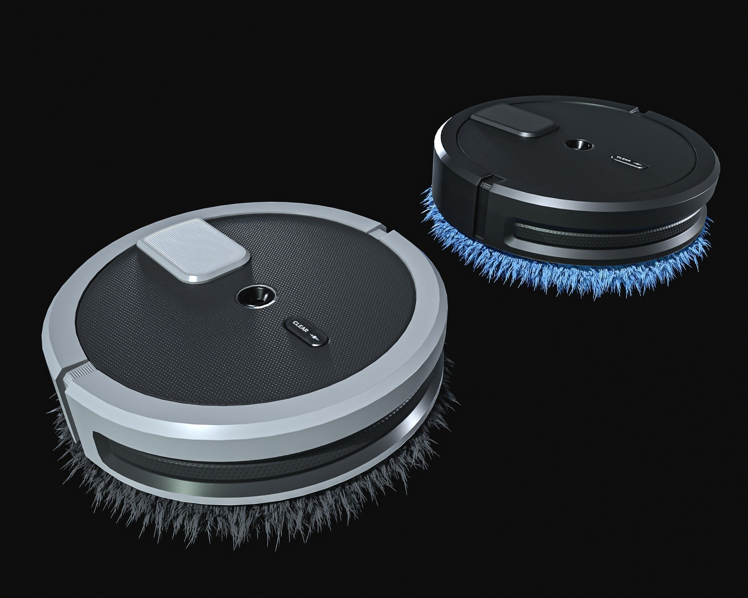 floor Cleaning Robot   Low-poly 3D model_13