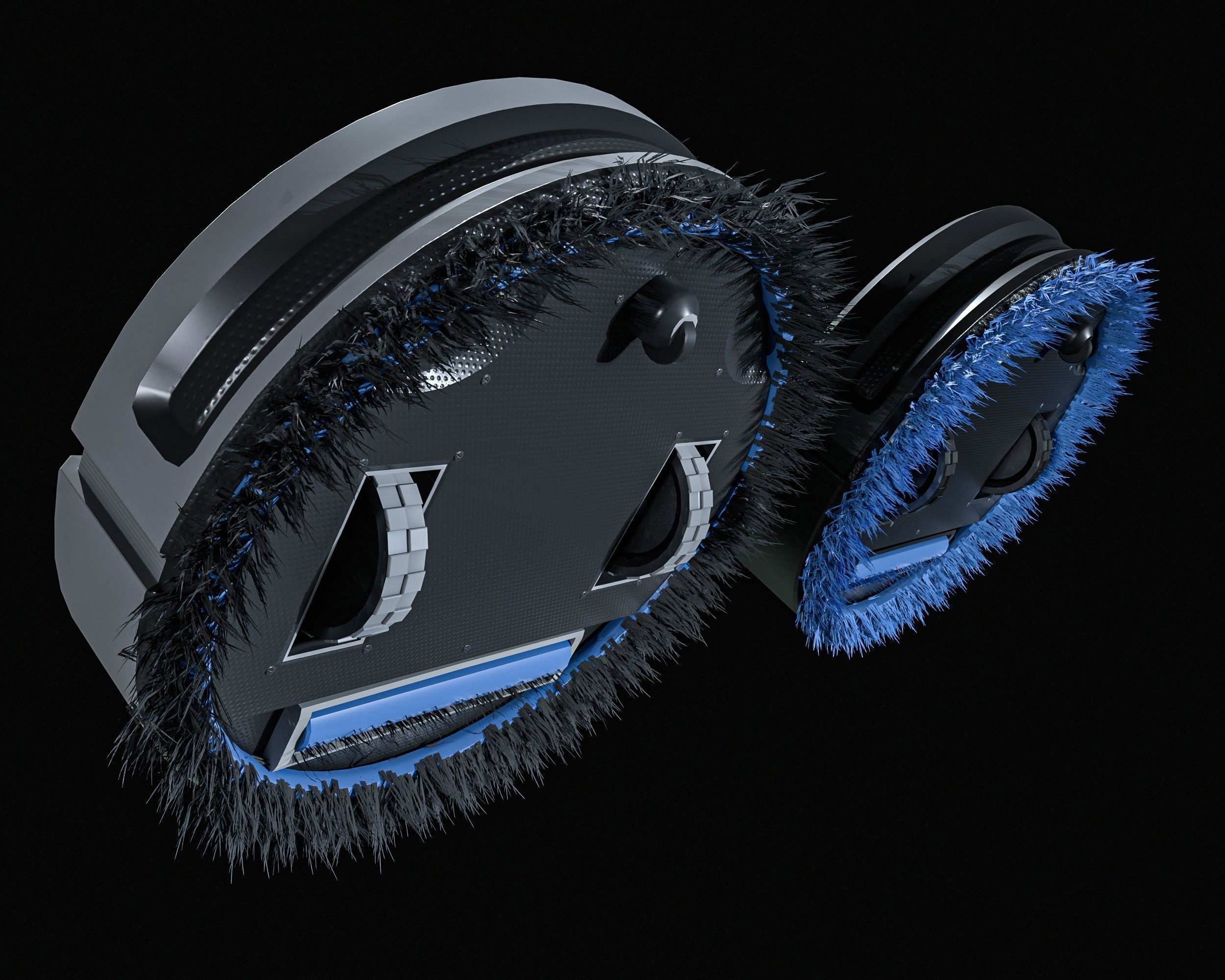 floor Cleaning Robot   Low-poly 3D model_11