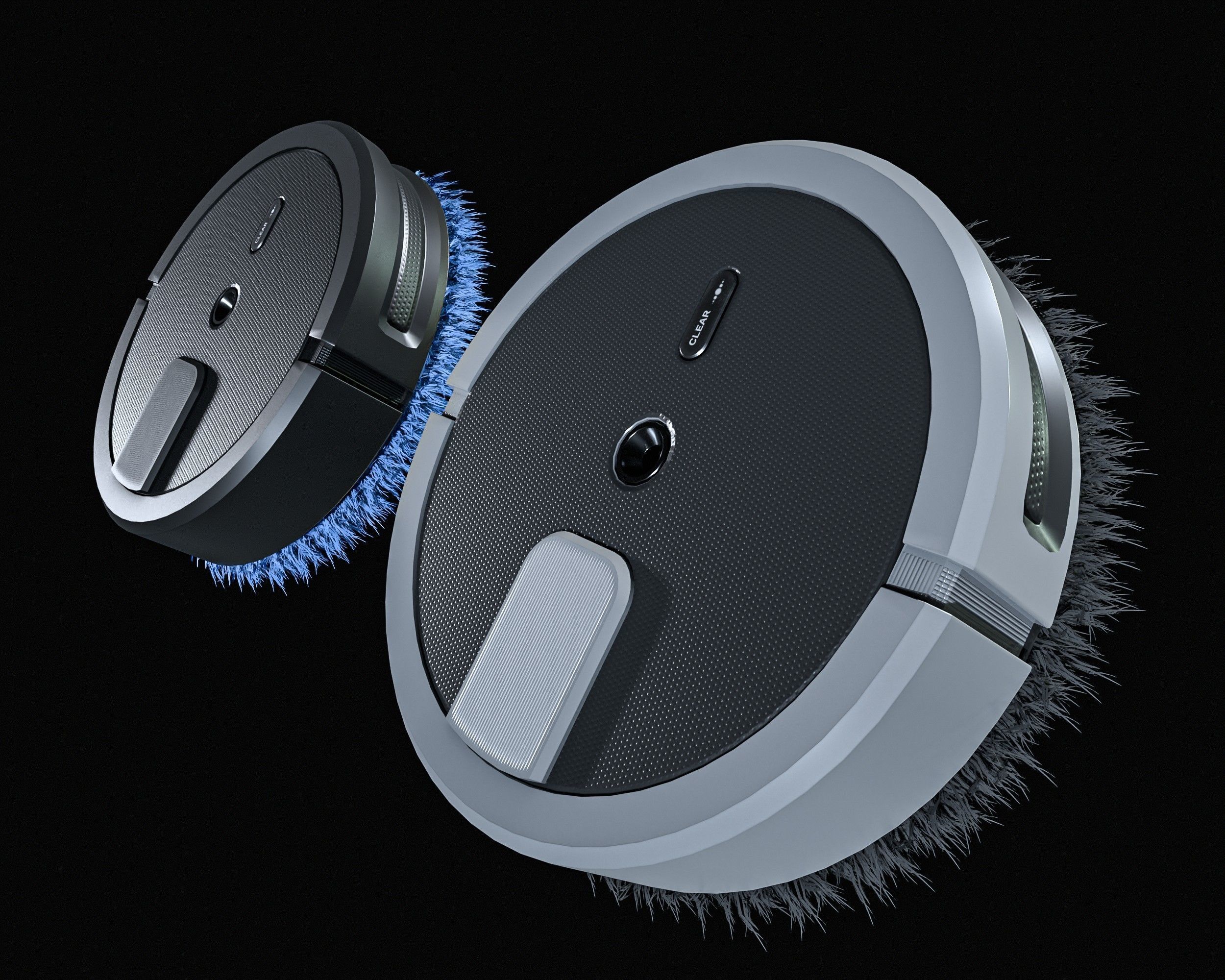 floor Cleaning Robot   Low-poly 3D model_4