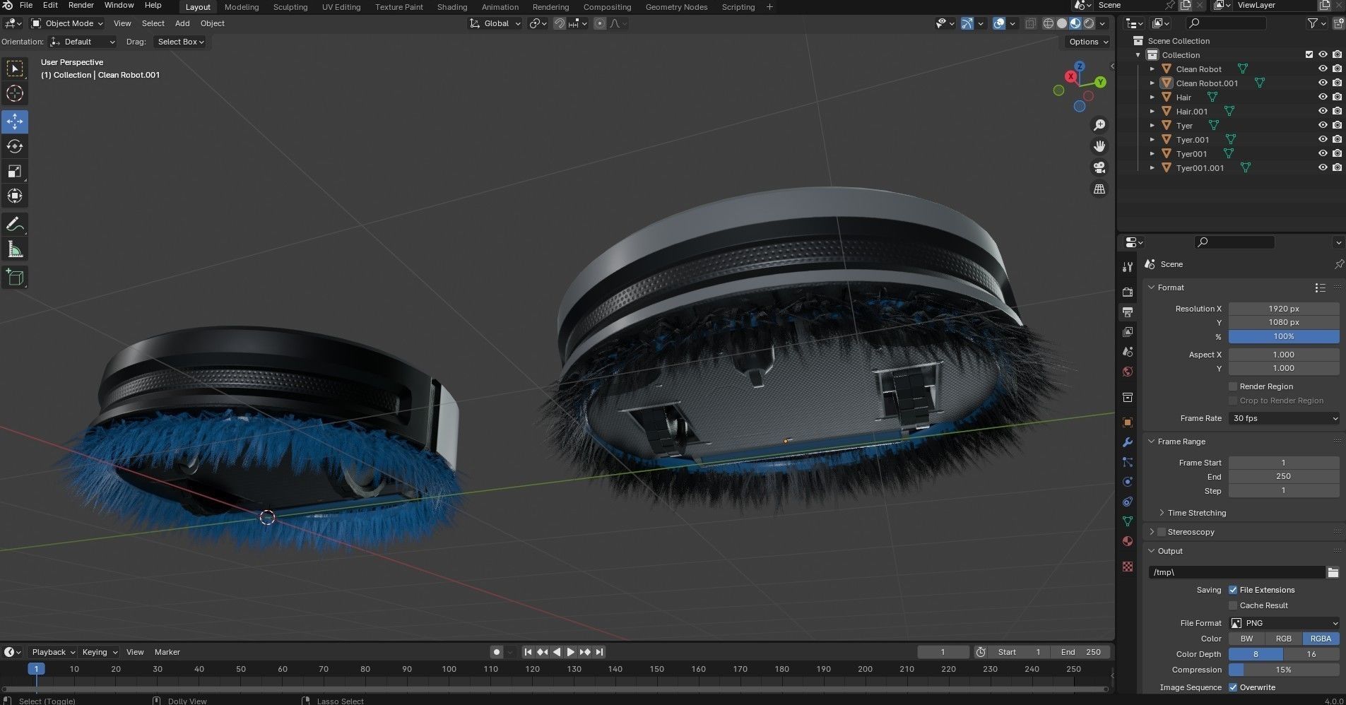 floor Cleaning Robot   Low-poly 3D model_18