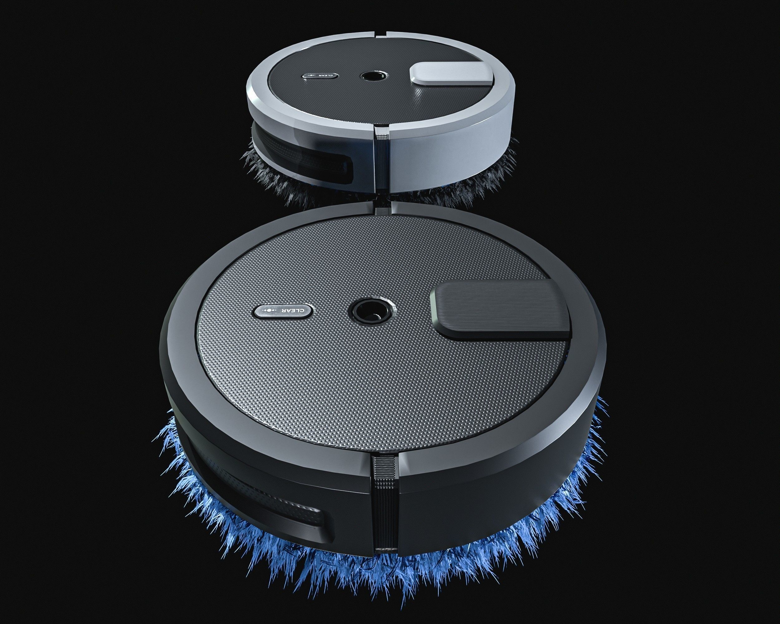 floor Cleaning Robot   Low-poly 3D model_5