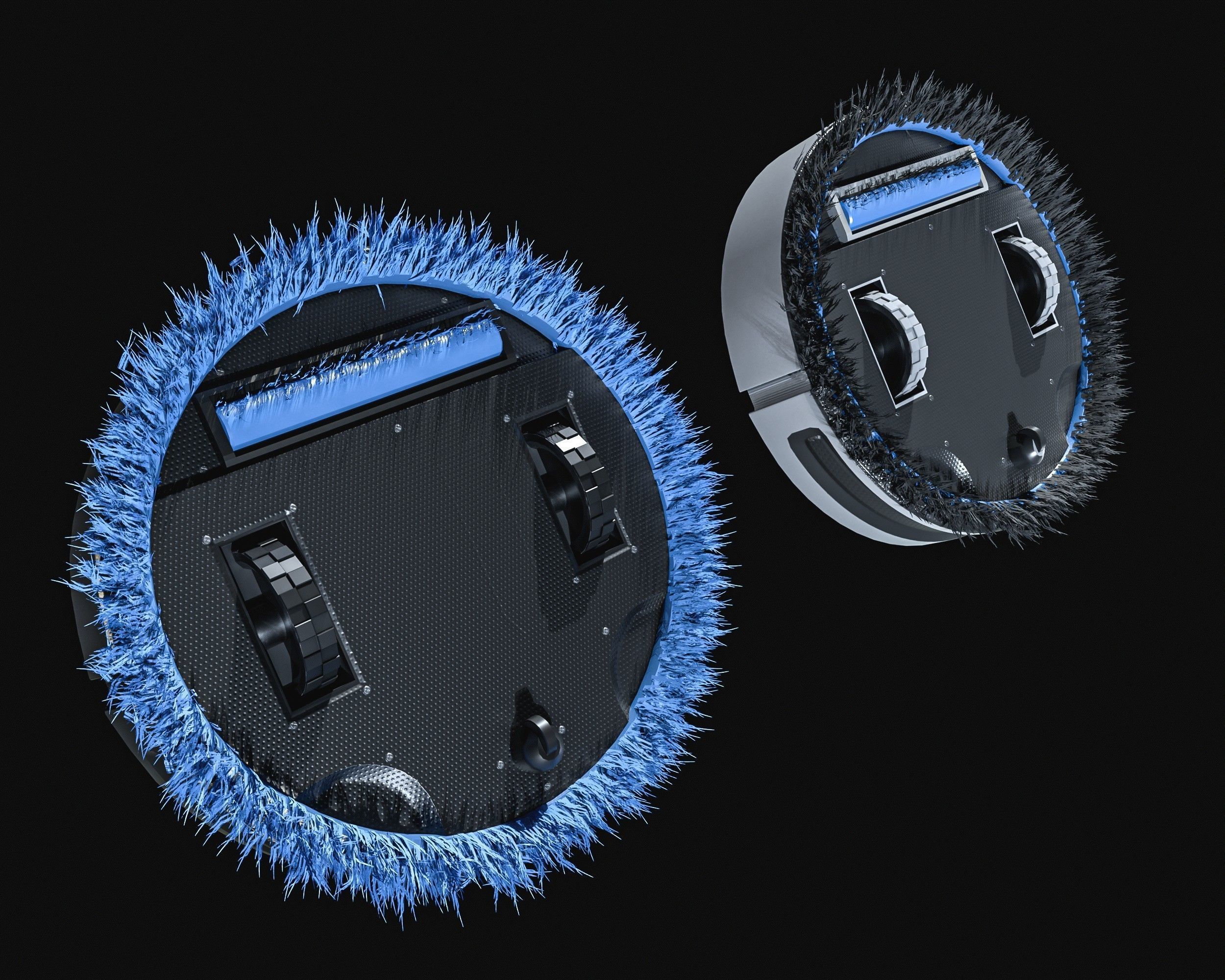 floor Cleaning Robot   Low-poly 3D model_1