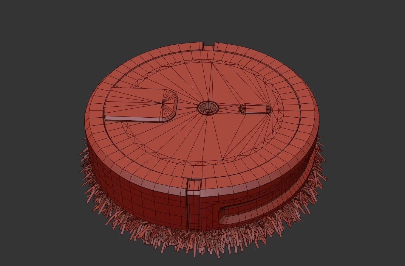 floor Cleaning Robot   Low-poly 3D model_22