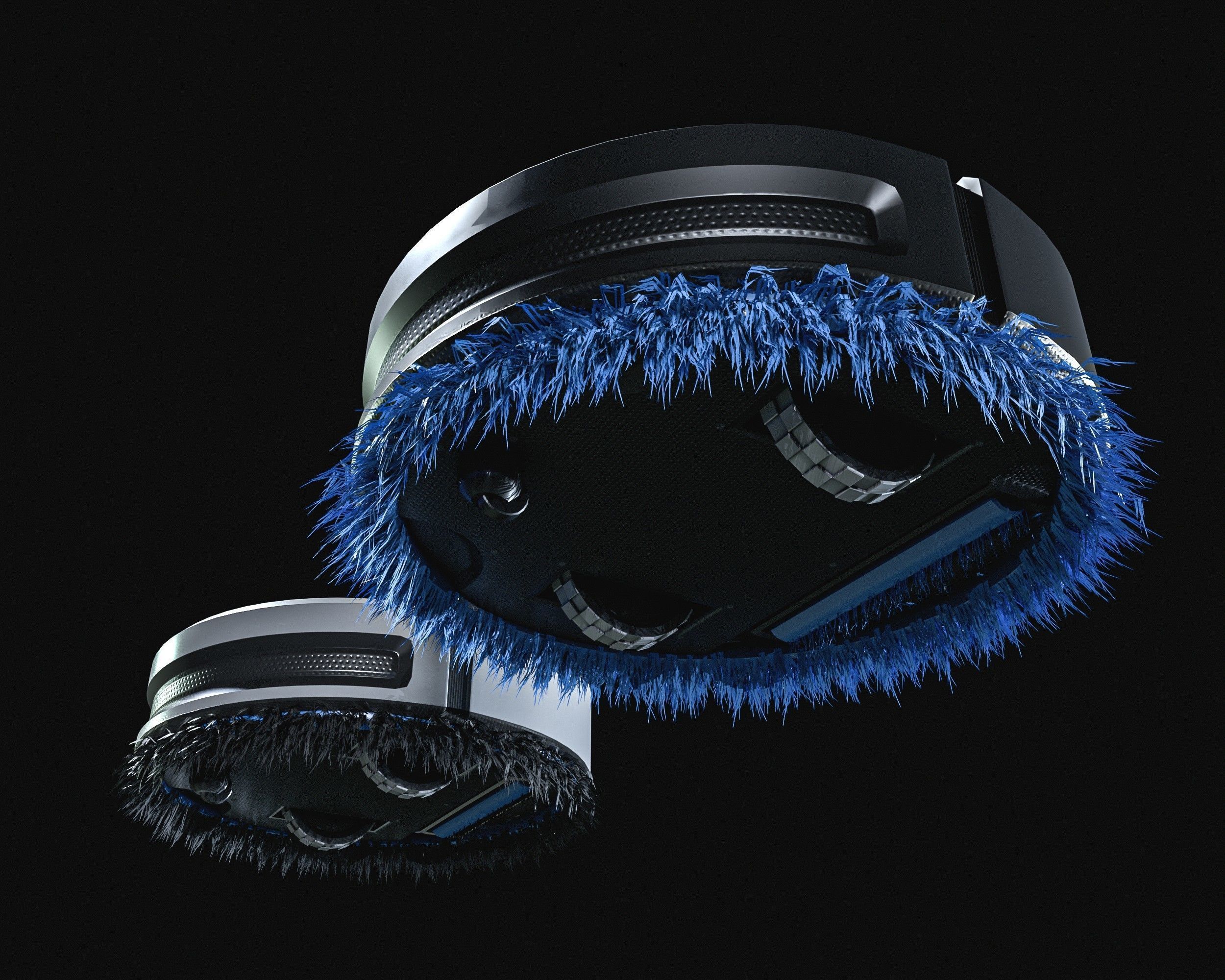 floor Cleaning Robot   Low-poly 3D model_3