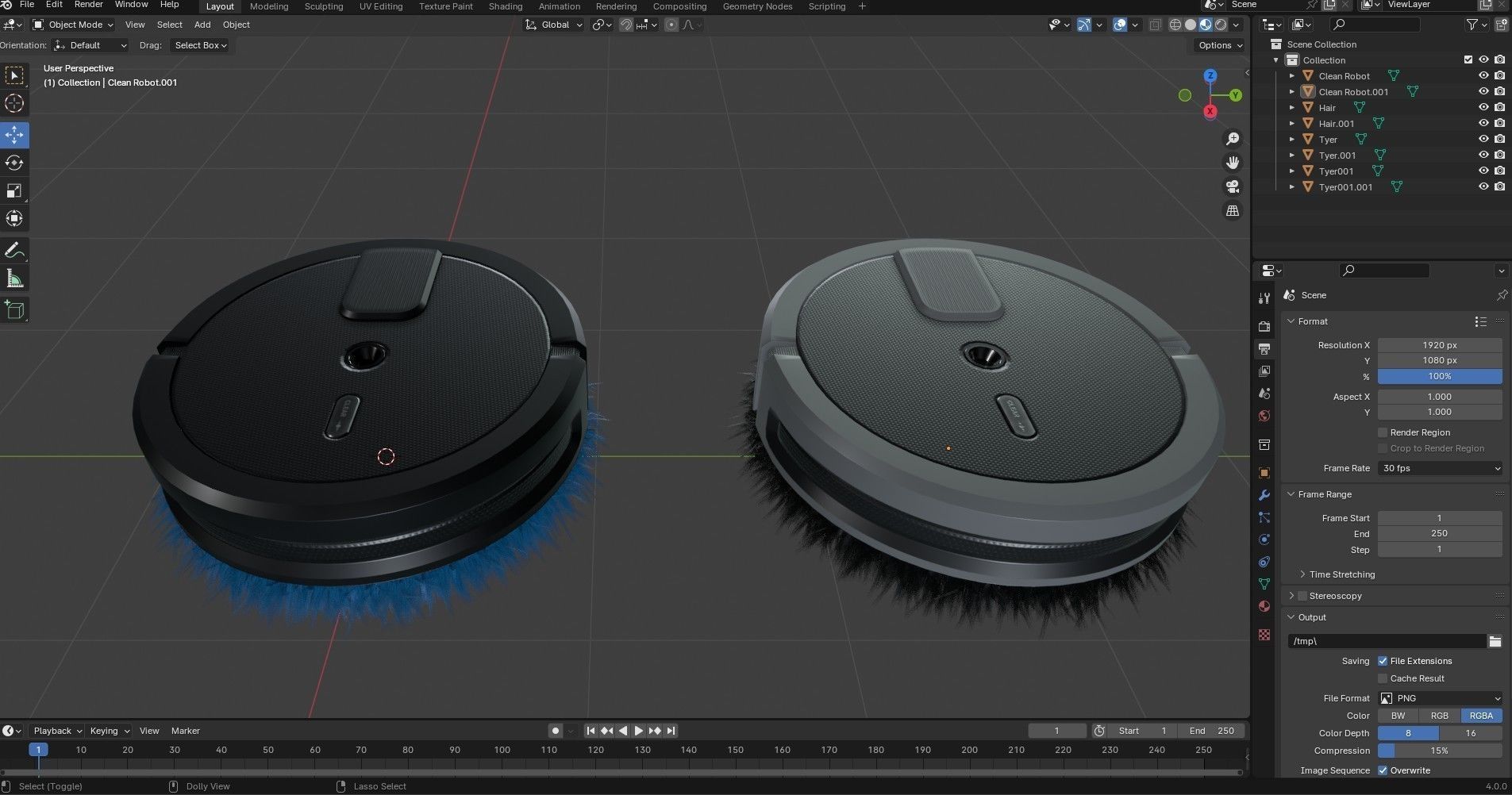 floor Cleaning Robot   Low-poly 3D model_19