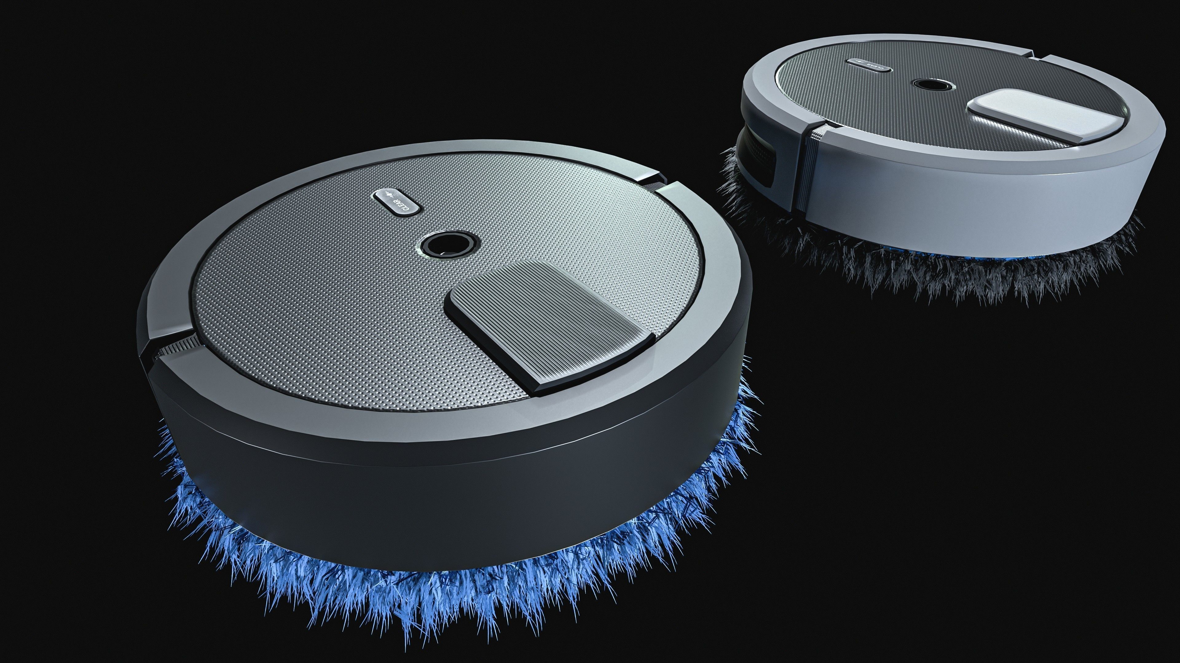 floor Cleaning Robot   Low-poly 3D model_7