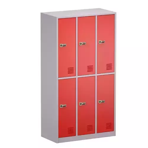 School locker for locker room with combination lock