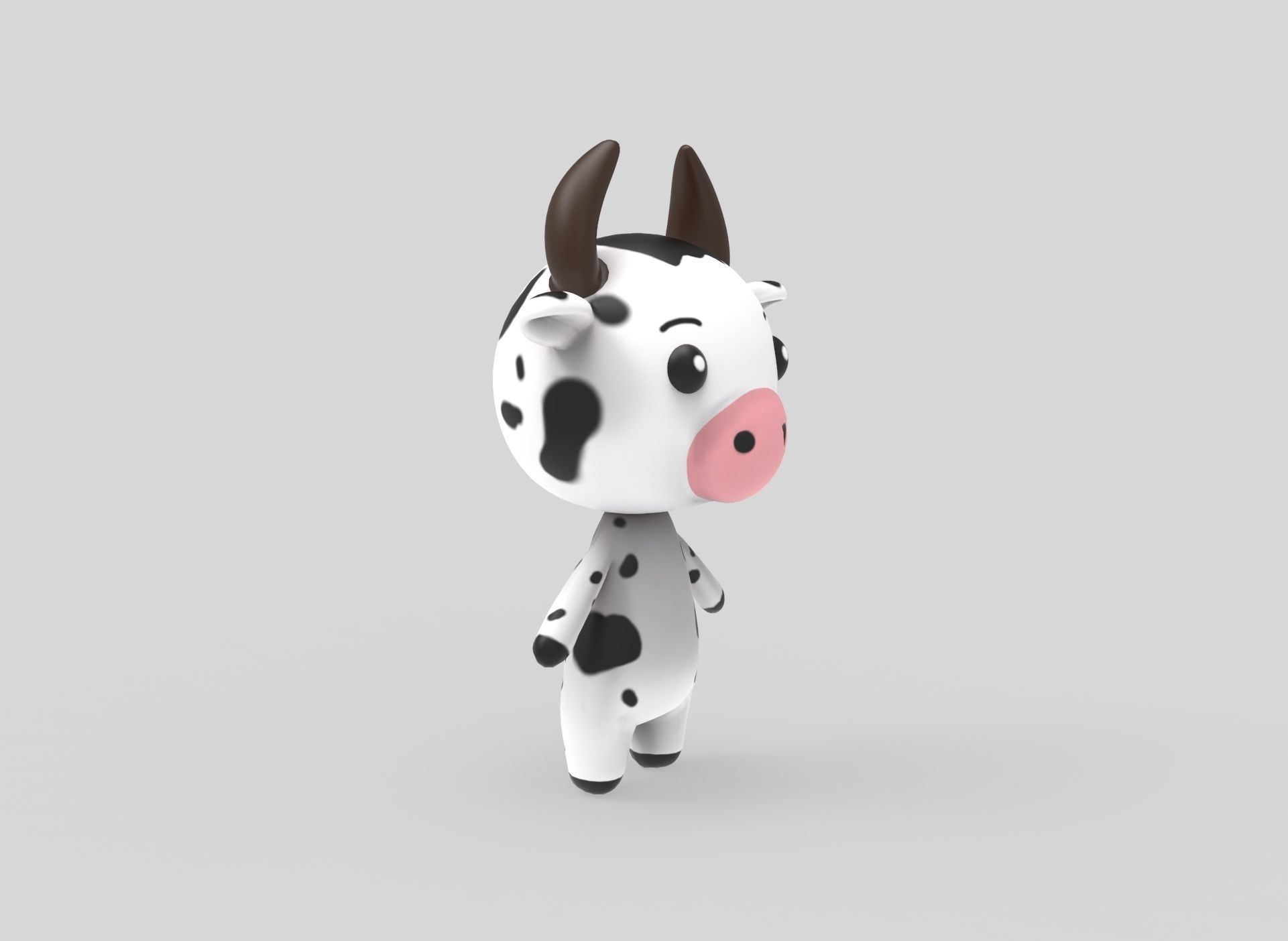 Cow low poly animated v001  Low-poly 3D model_8