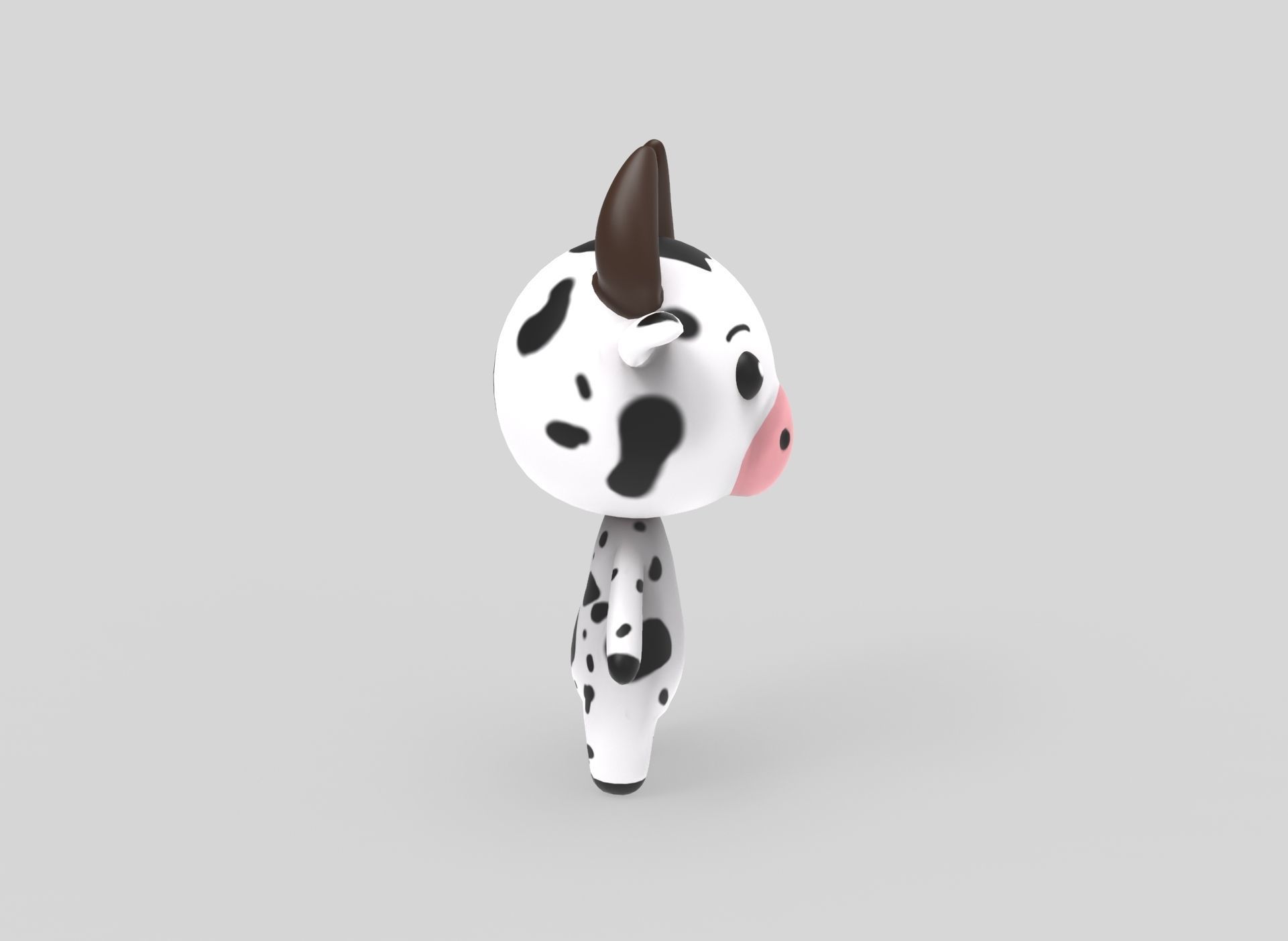 Cow low poly animated v001  Low-poly 3D model_9