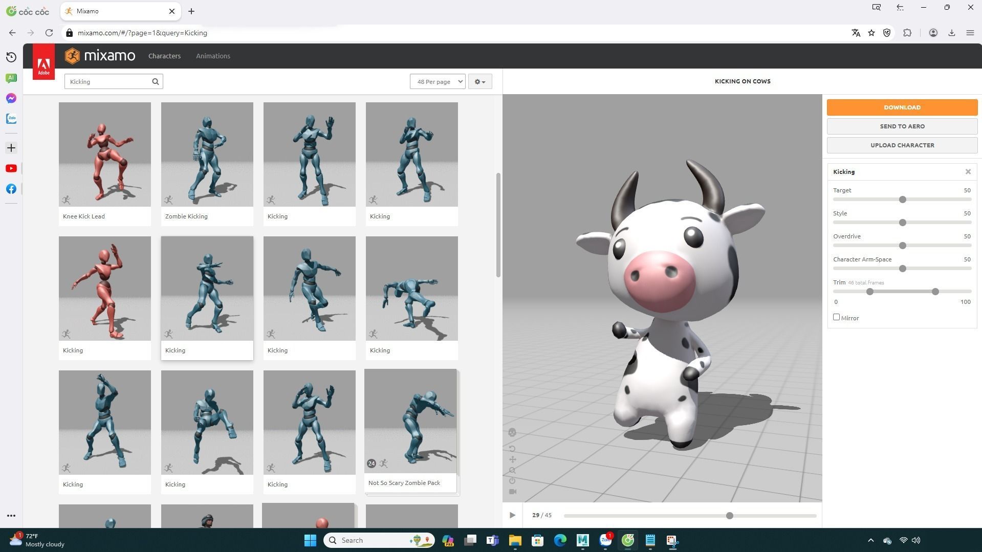 Cow low poly animated v001  Low-poly 3D model_3