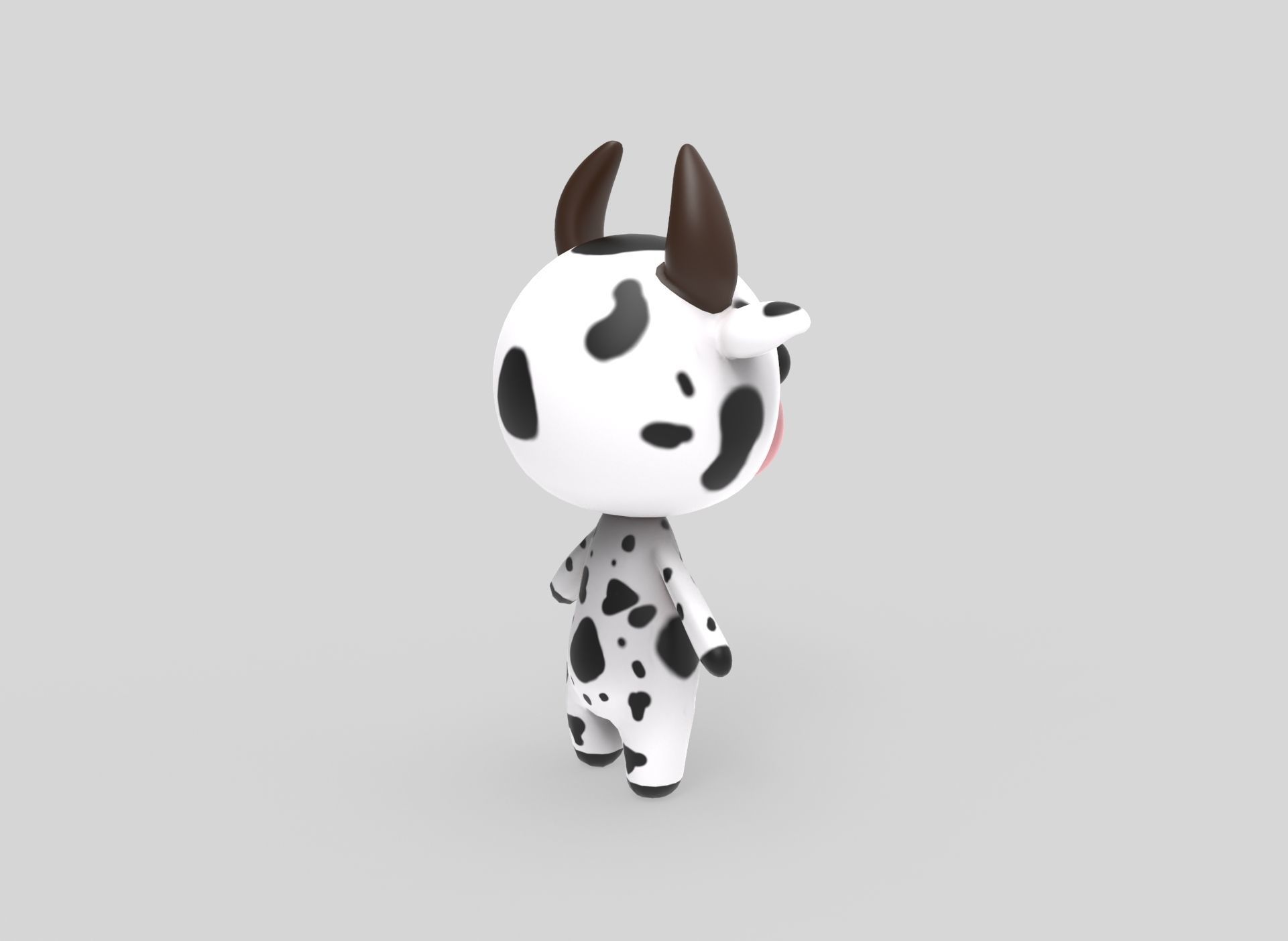Cow low poly animated v001  Low-poly 3D model_10