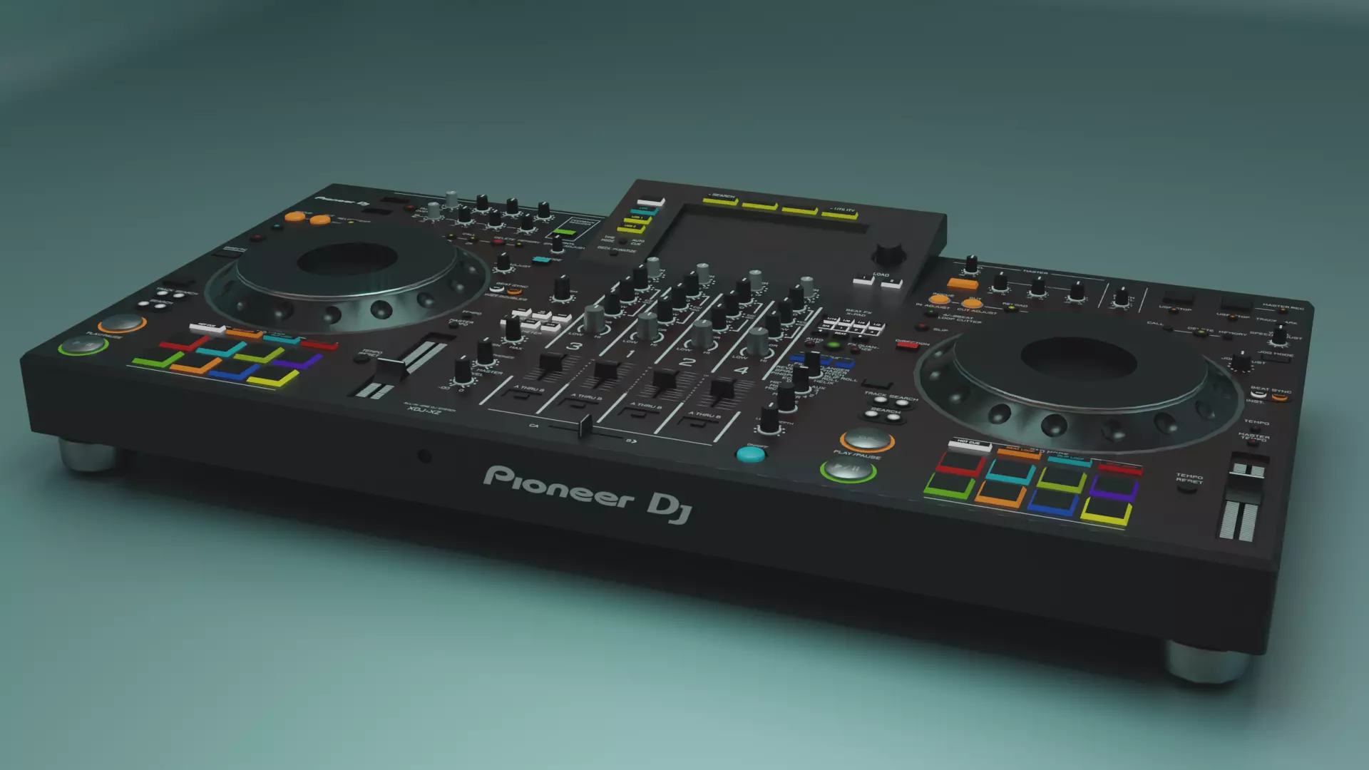 Pioneer DJ XDJ-XZ  Low-poly 3D model_0
