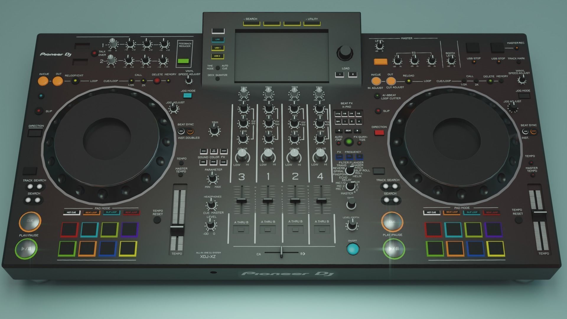 Pioneer DJ XDJ-XZ  Low-poly 3D model_2