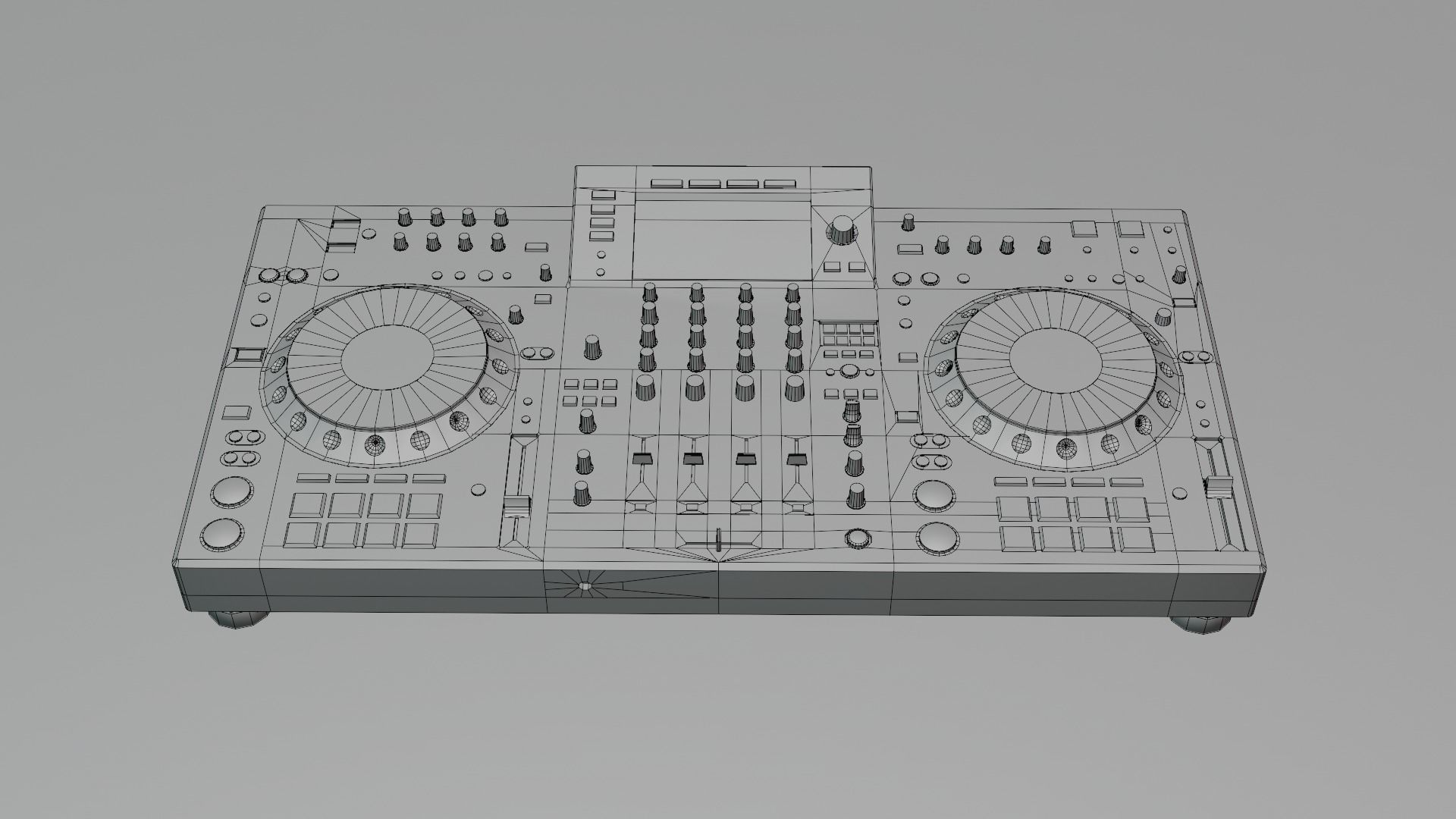 Pioneer DJ XDJ-XZ  Low-poly 3D model_4