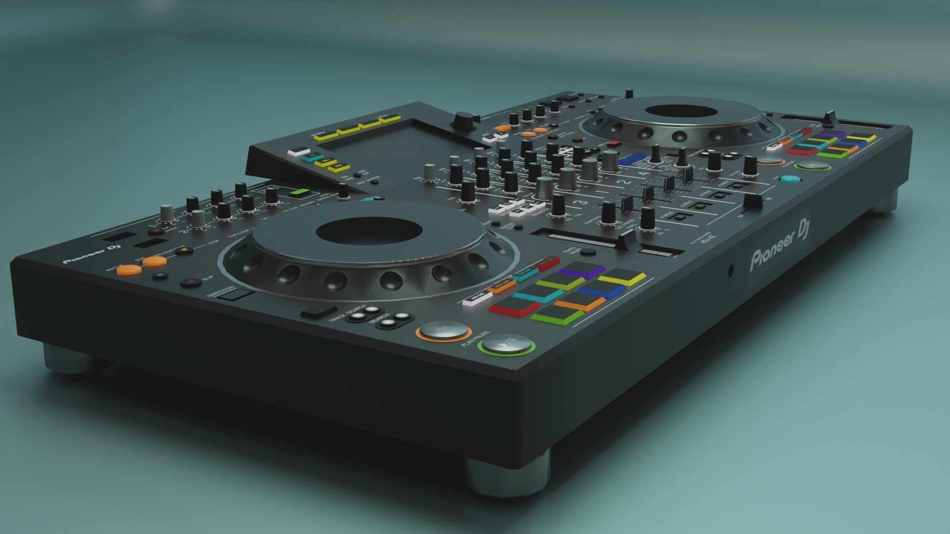 Pioneer DJ XDJ-XZ  Low-poly 3D model_1