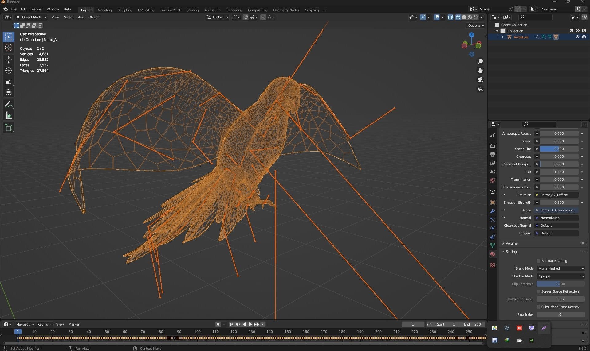 Parrot A7 3D model_12