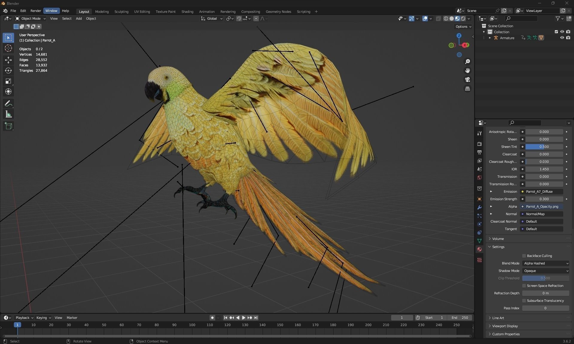 Parrot A7 3D model_11