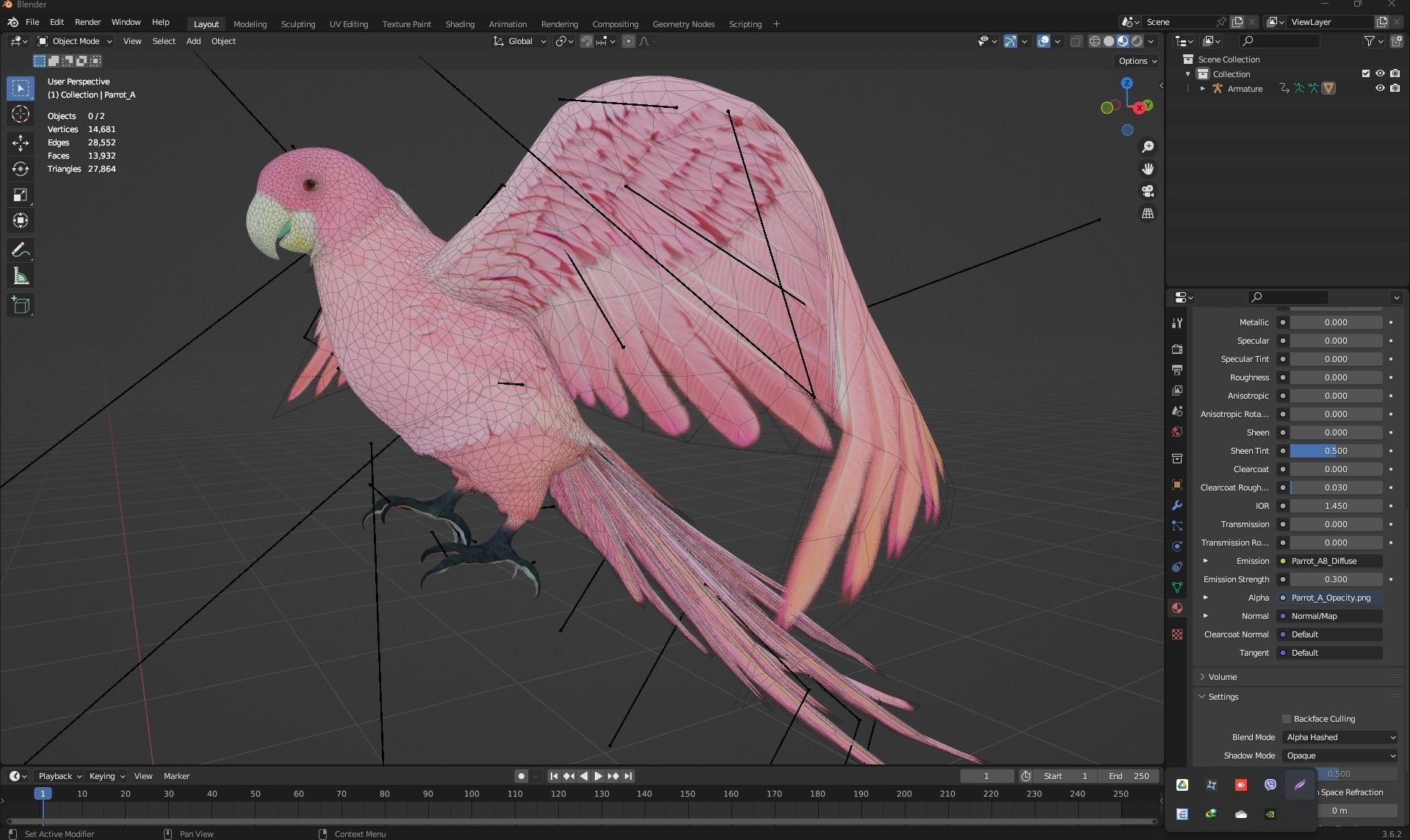 Parrot A8 3D model_12