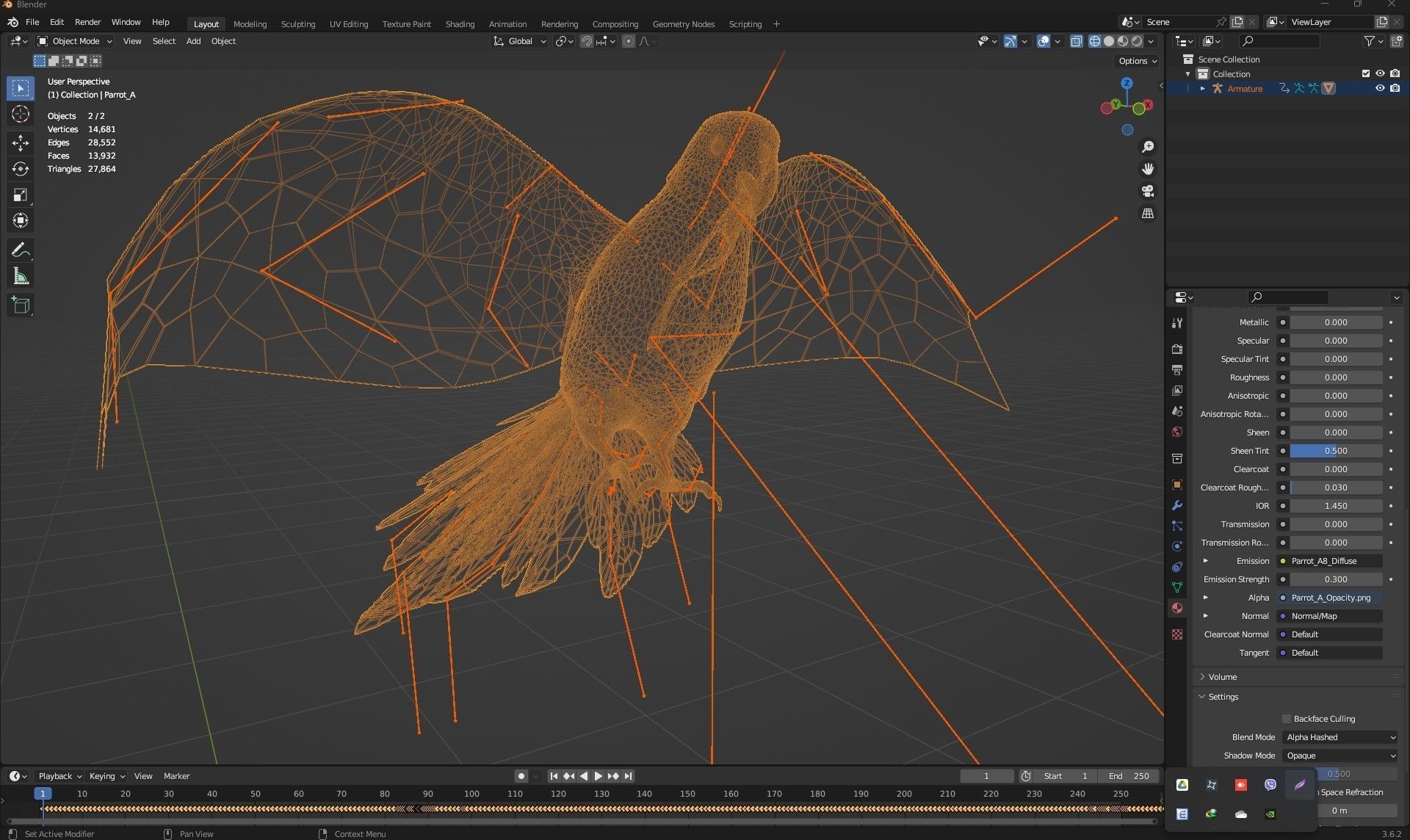 Parrot A8 3D model_13