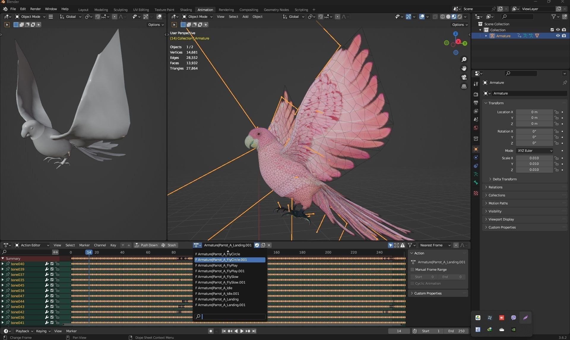 Parrot A8 3D model_14