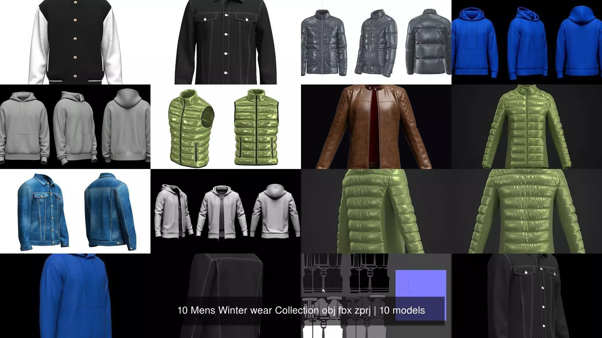 10 Mens Winter wear Collection obj fbx zprj _1