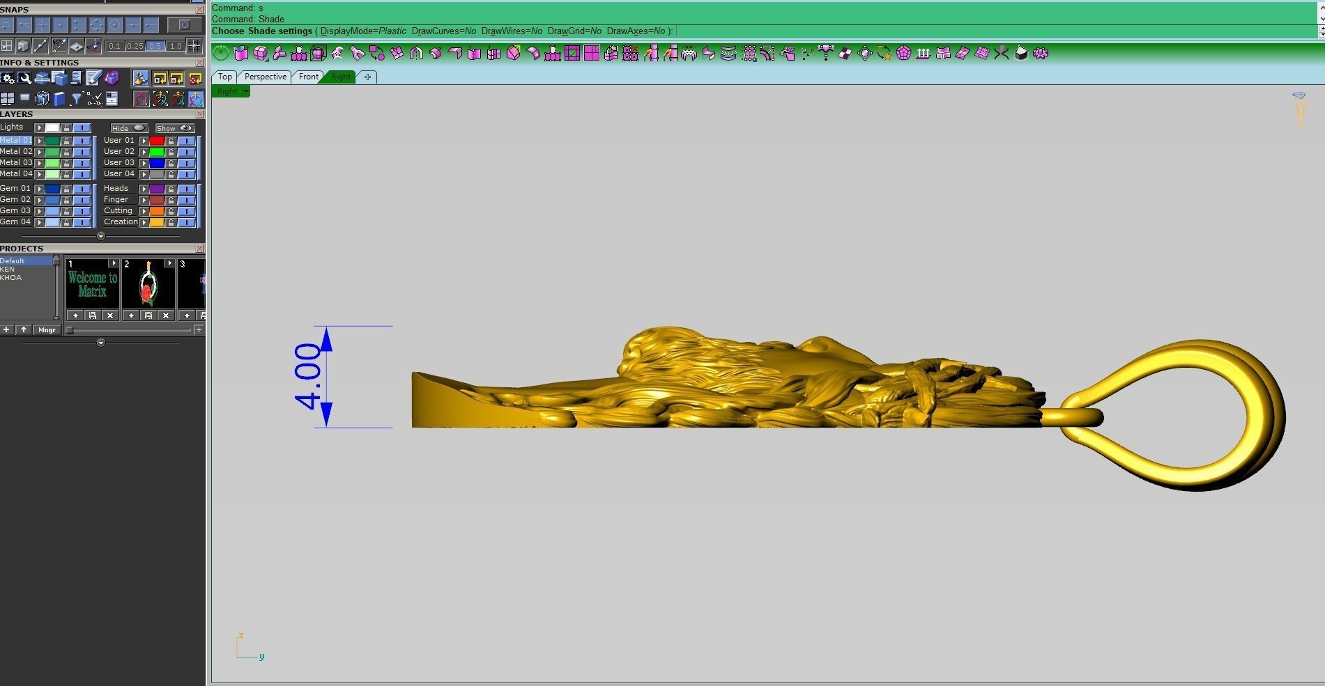 Jesus statue pendant 3D print model_10