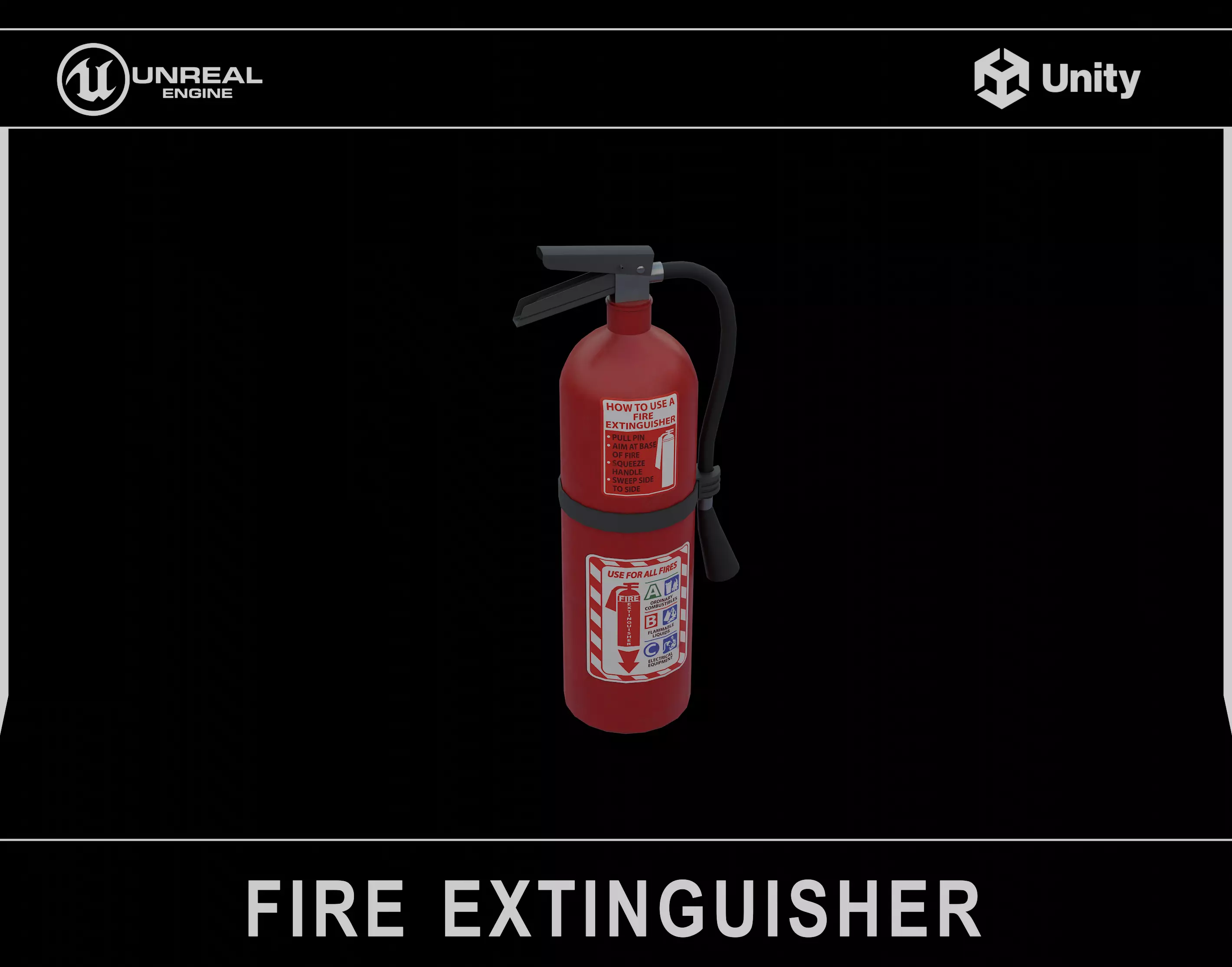 Fire Extinguisher Low-poly 3D model_0