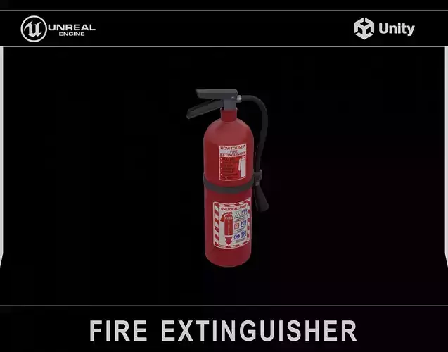 Fire Extinguisher Low-poly 3D model