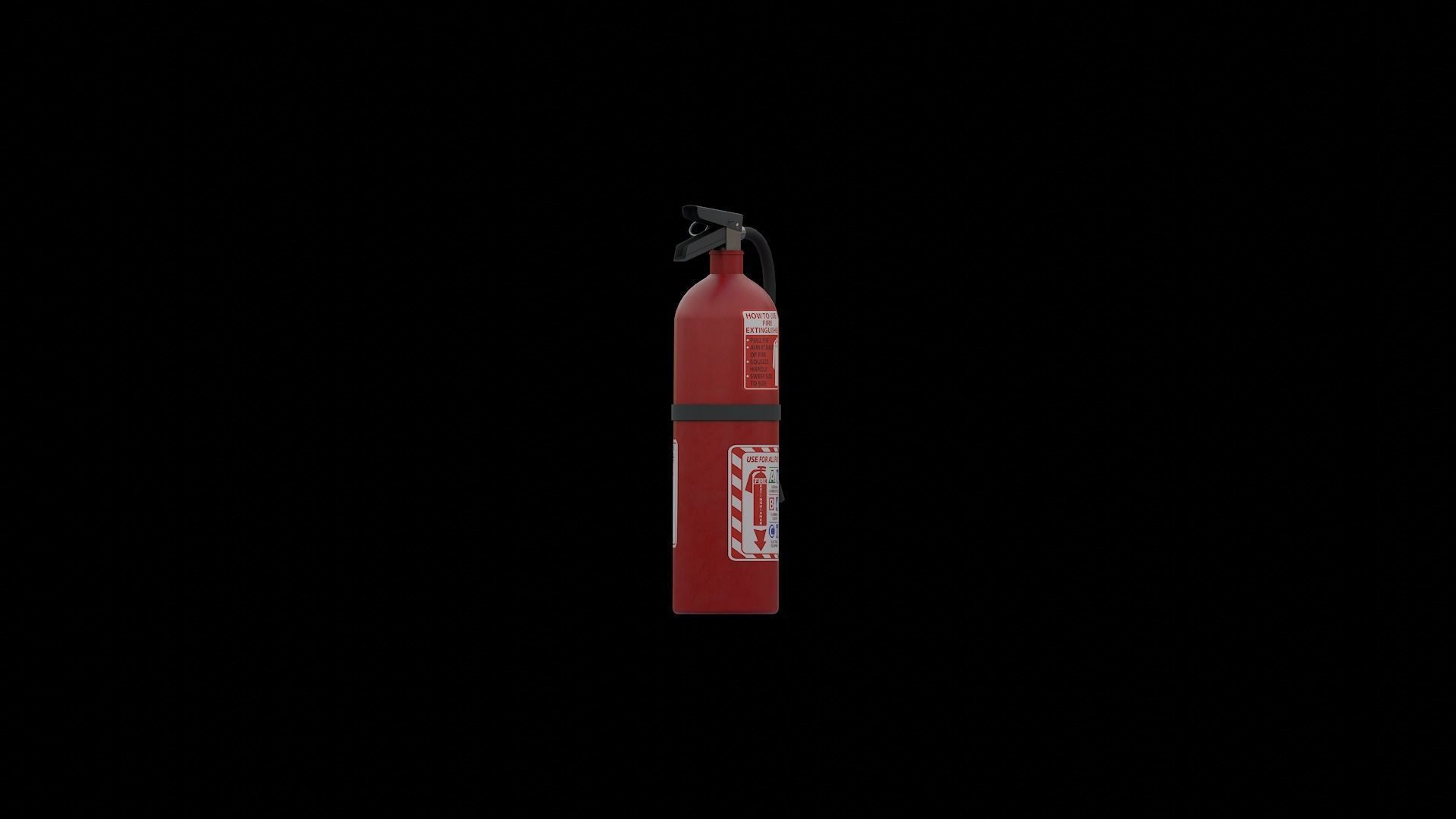 Fire Extinguisher Low-poly 3D model_5