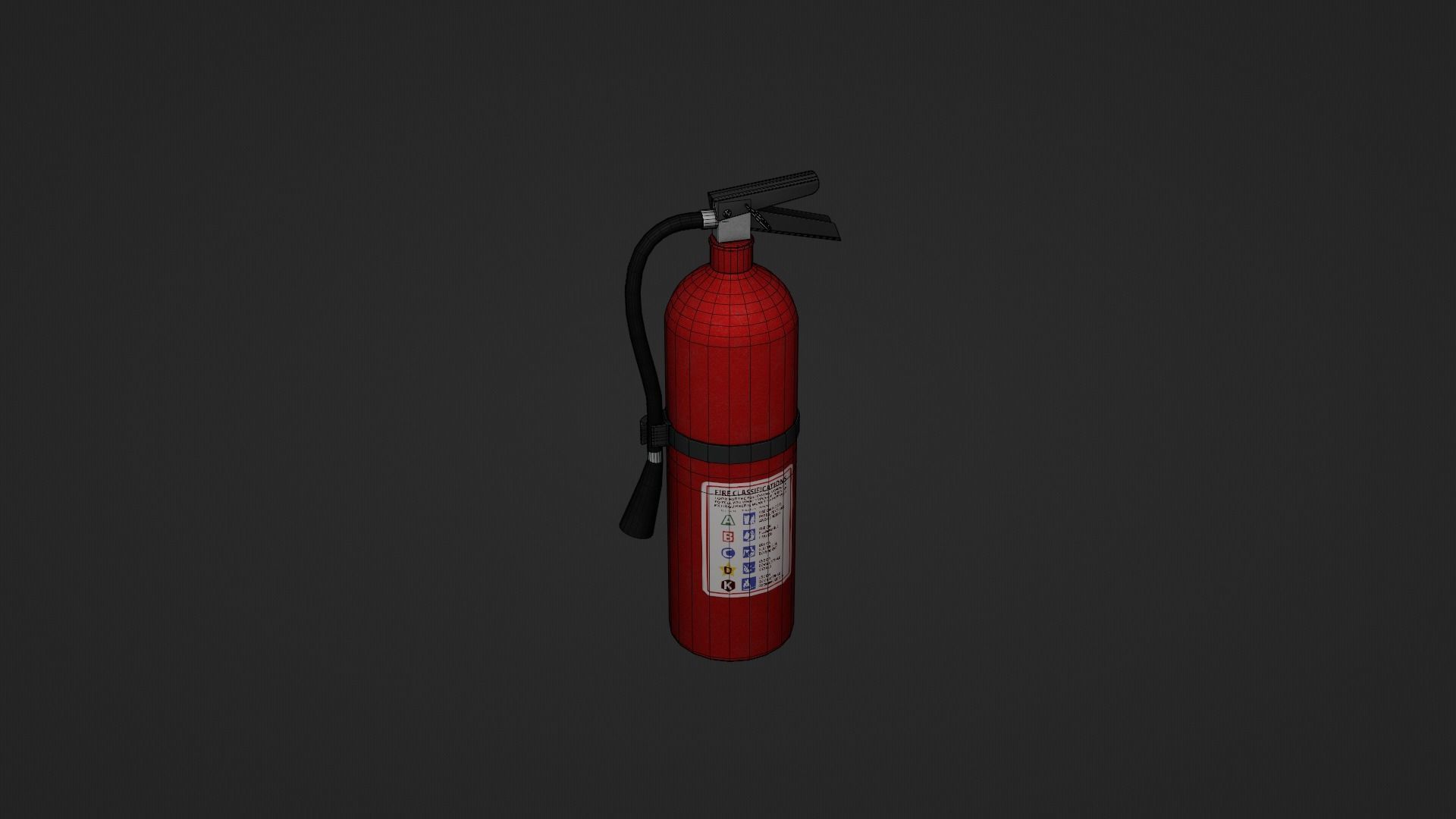 Fire Extinguisher Low-poly 3D model_11