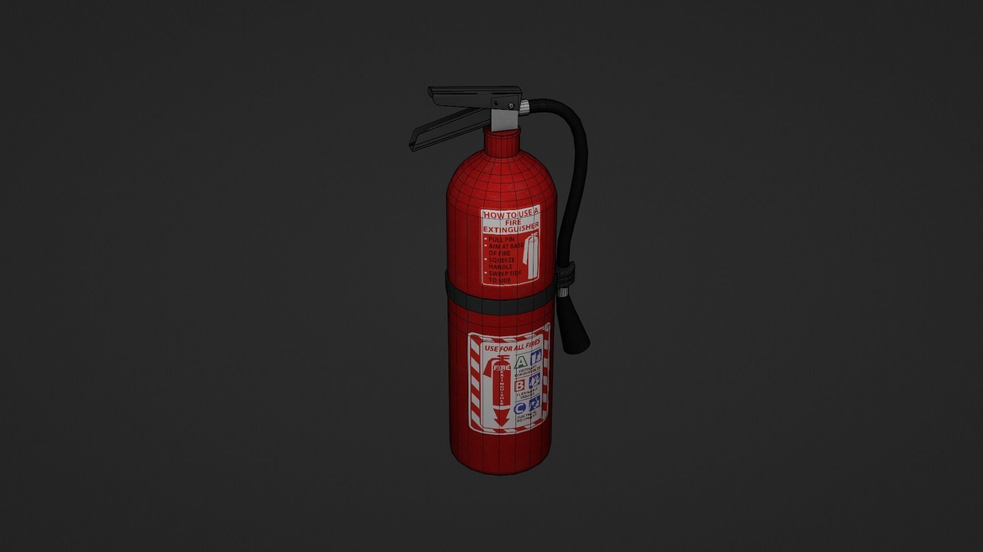 Fire Extinguisher Low-poly 3D model_17