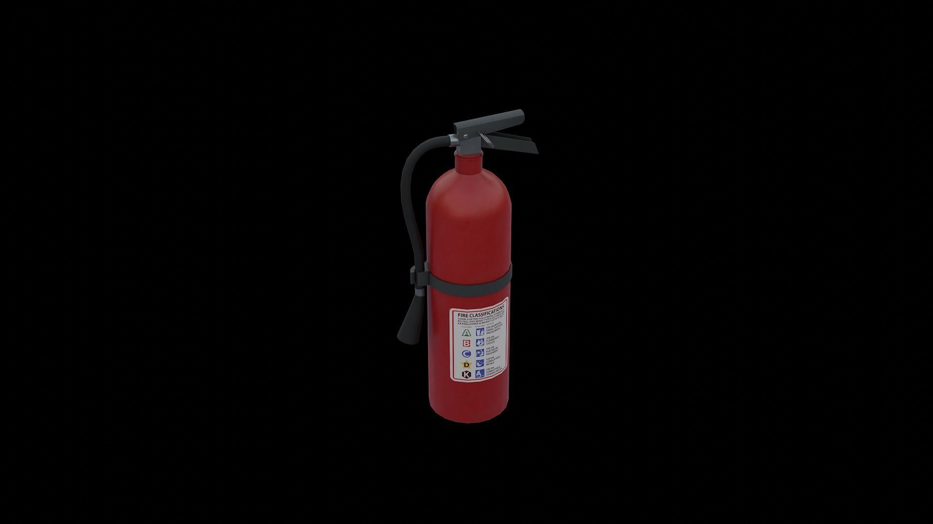 Fire Extinguisher Low-poly 3D model_3