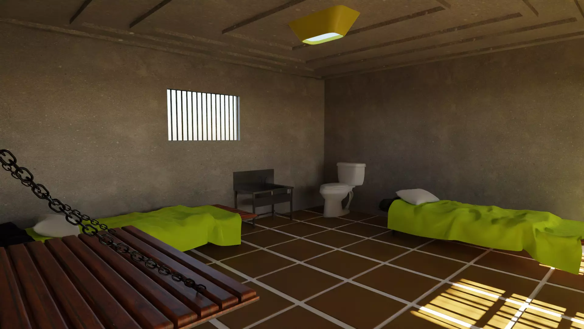 Prison Low-poly 3D model