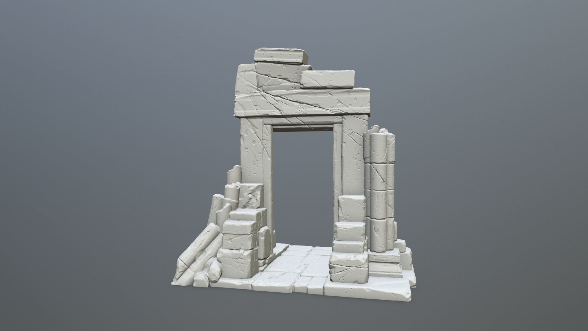 Ruin Gate STL   3D print model_4
