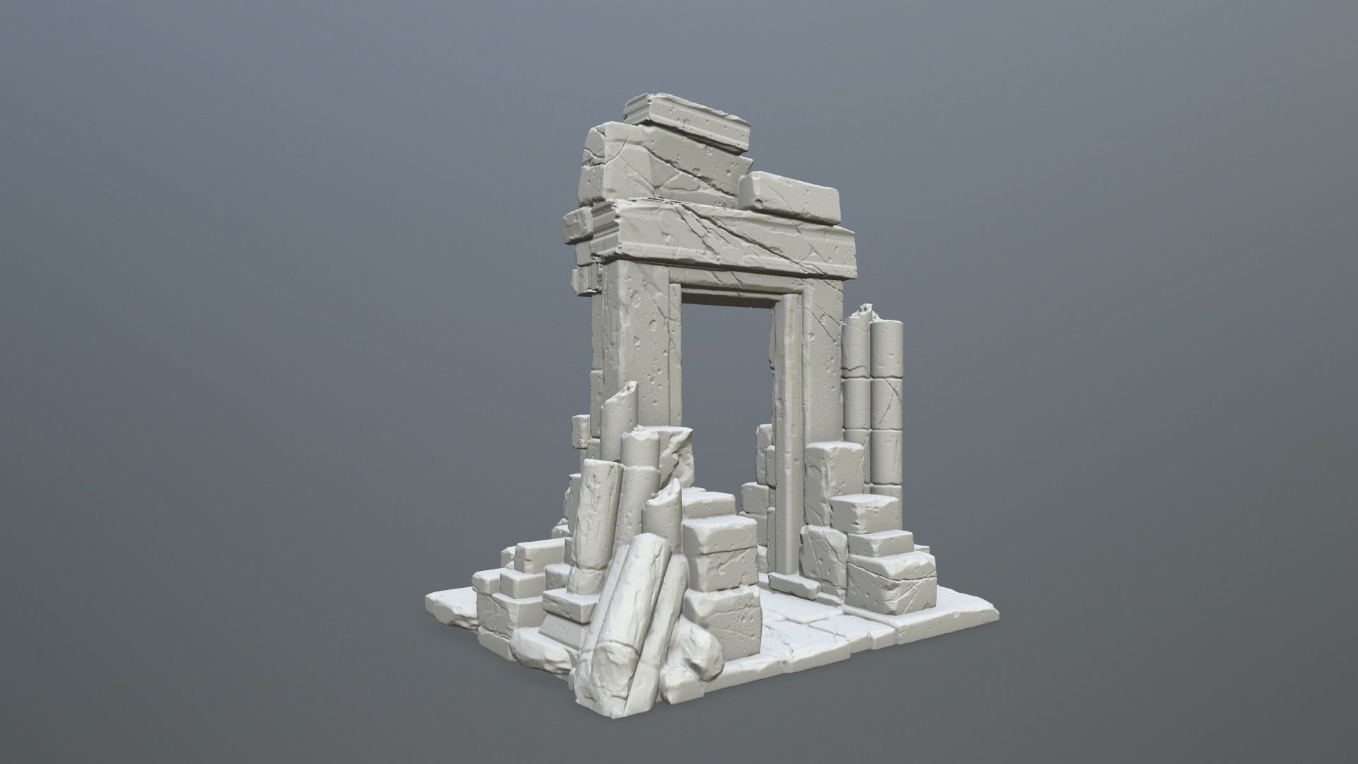Ruin Gate STL   3D print model_3
