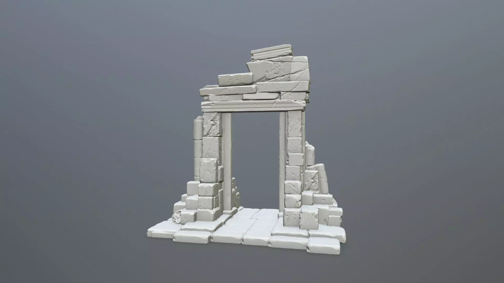 Ruin Gate STL   3D print model_0