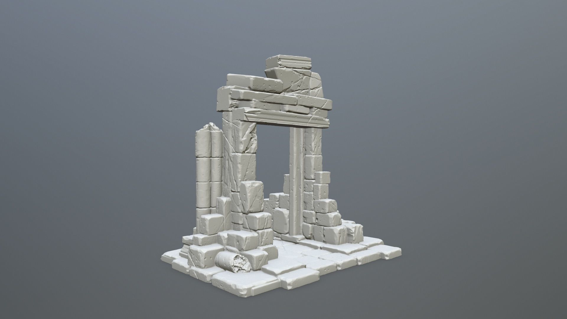Ruin Gate STL   3D print model_7