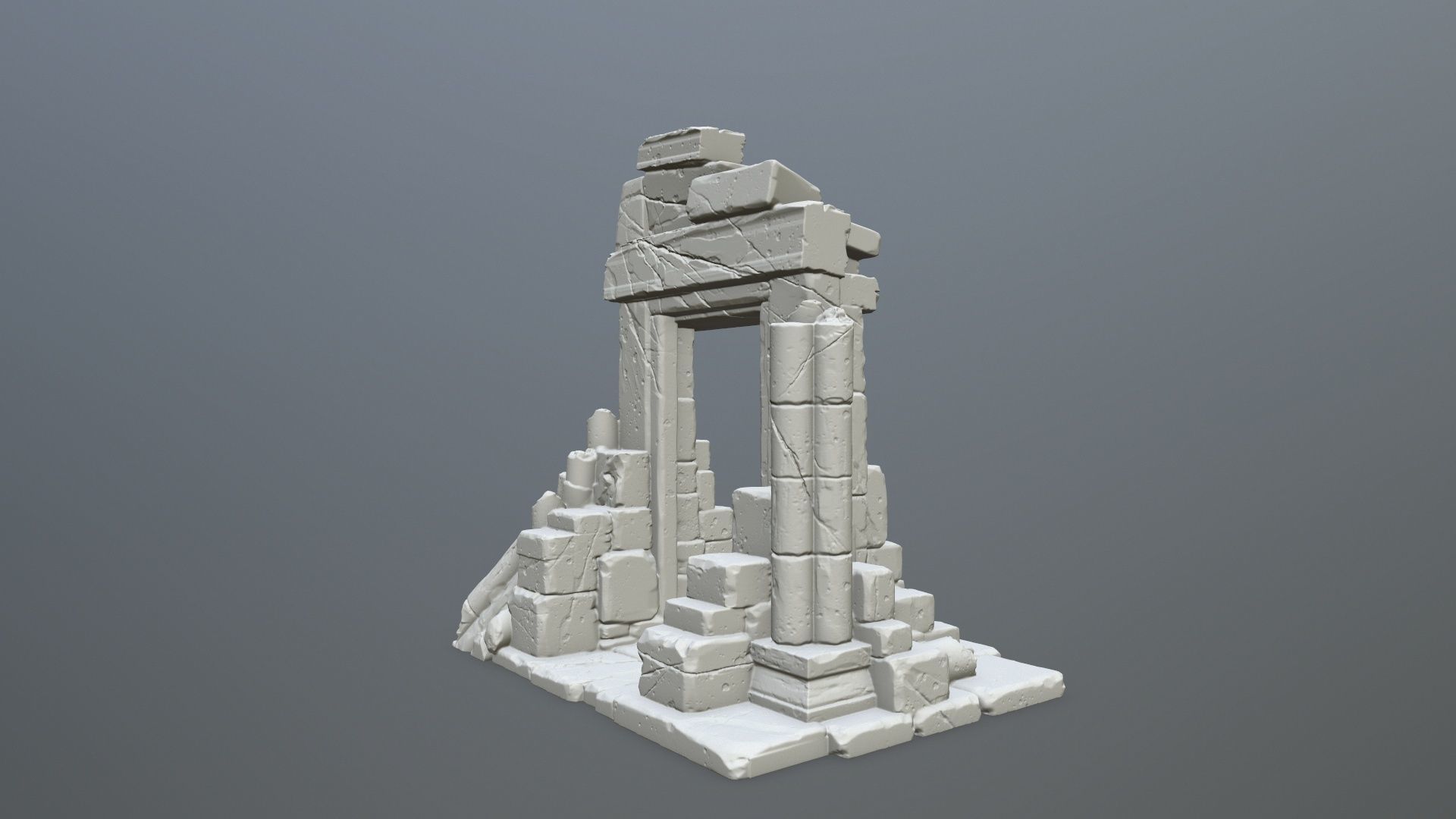 Ruin Gate STL   3D print model_5