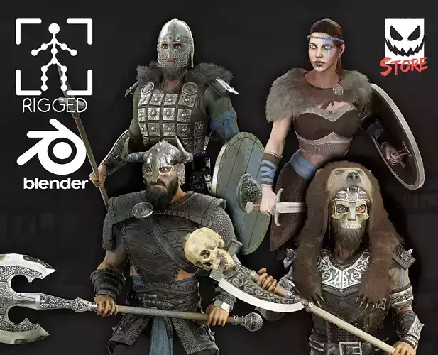 Viking pack V2 3D Model Collection