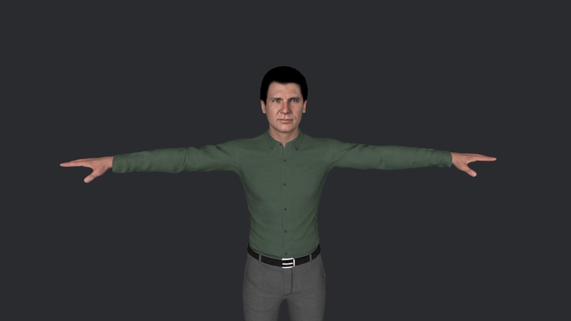 Harrison Ford  Hyper Realistic Full Body Rigged Character 3D model_27