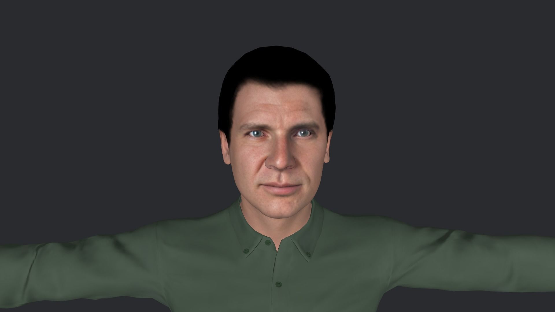 Harrison Ford  Hyper Realistic Full Body Rigged Character 3D model_26